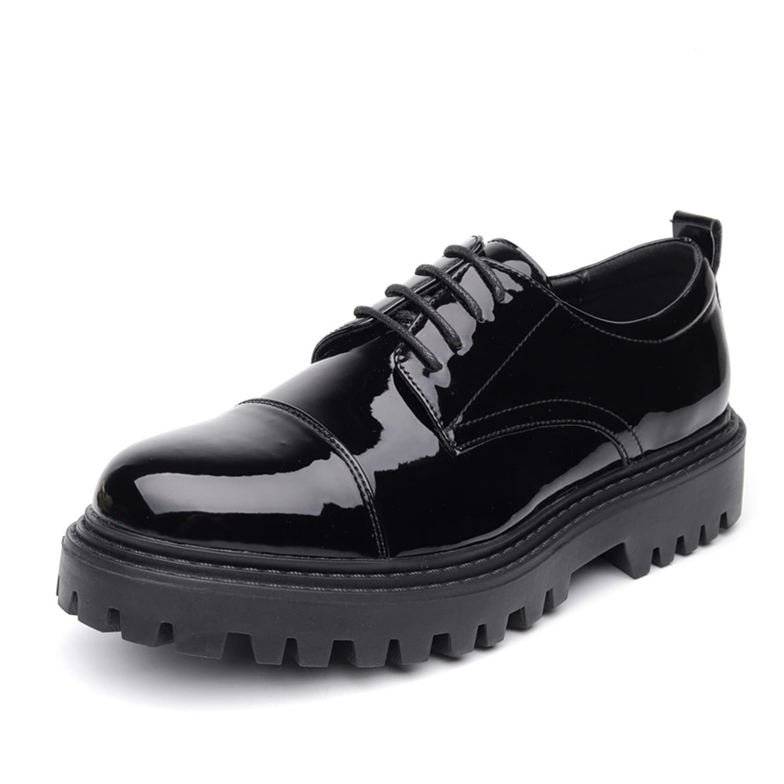 Premium Black Oxford Dress Shoes for Men - Genuine PU Leather Business Casual Shoes for Office & Formal Wear - Comfortable & Stylish Men's Work Shoes for Professional & Wedding Occasions