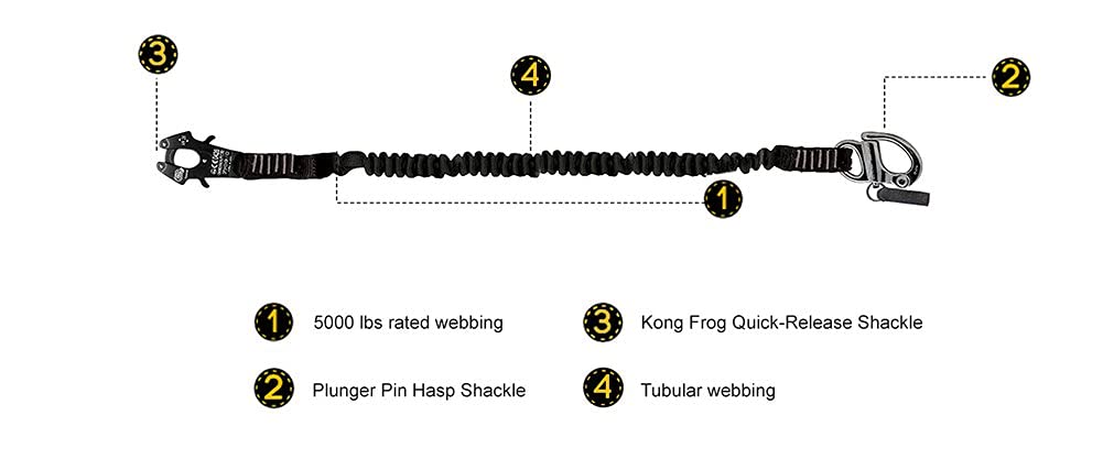 Fusion Climb Helo Lanyard - Durable Safety Lanyard for Rock Climbing, Construction & Work at Height | Fall Protection Gear for Outdoor Adventures & Industrial Use