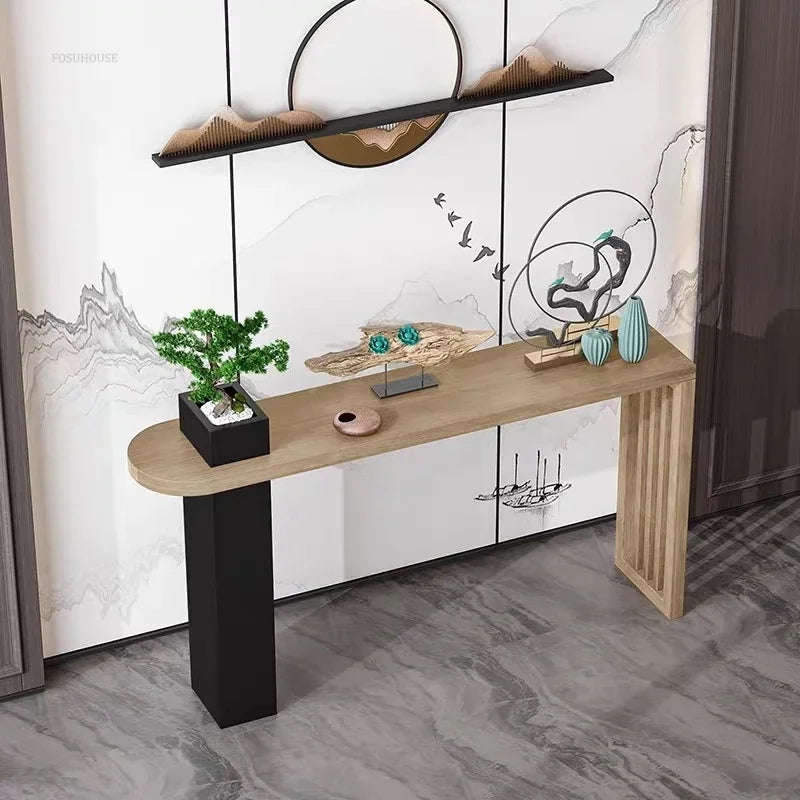 Long Narrow Hallway Solid Wood Console Table - Rustic Entryway Sofa Table for Small Spaces - Perfect for Apartments, Hallways & Home Decor