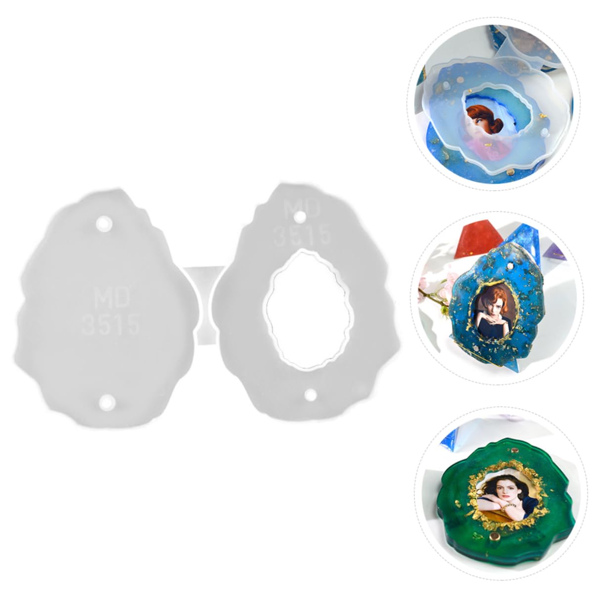1pc DIY Silicone Photo Frame Mold for Epoxy Resin Craft - Perfect for Custom Picture Frames, Scrapbooking & Home Decor Projects
