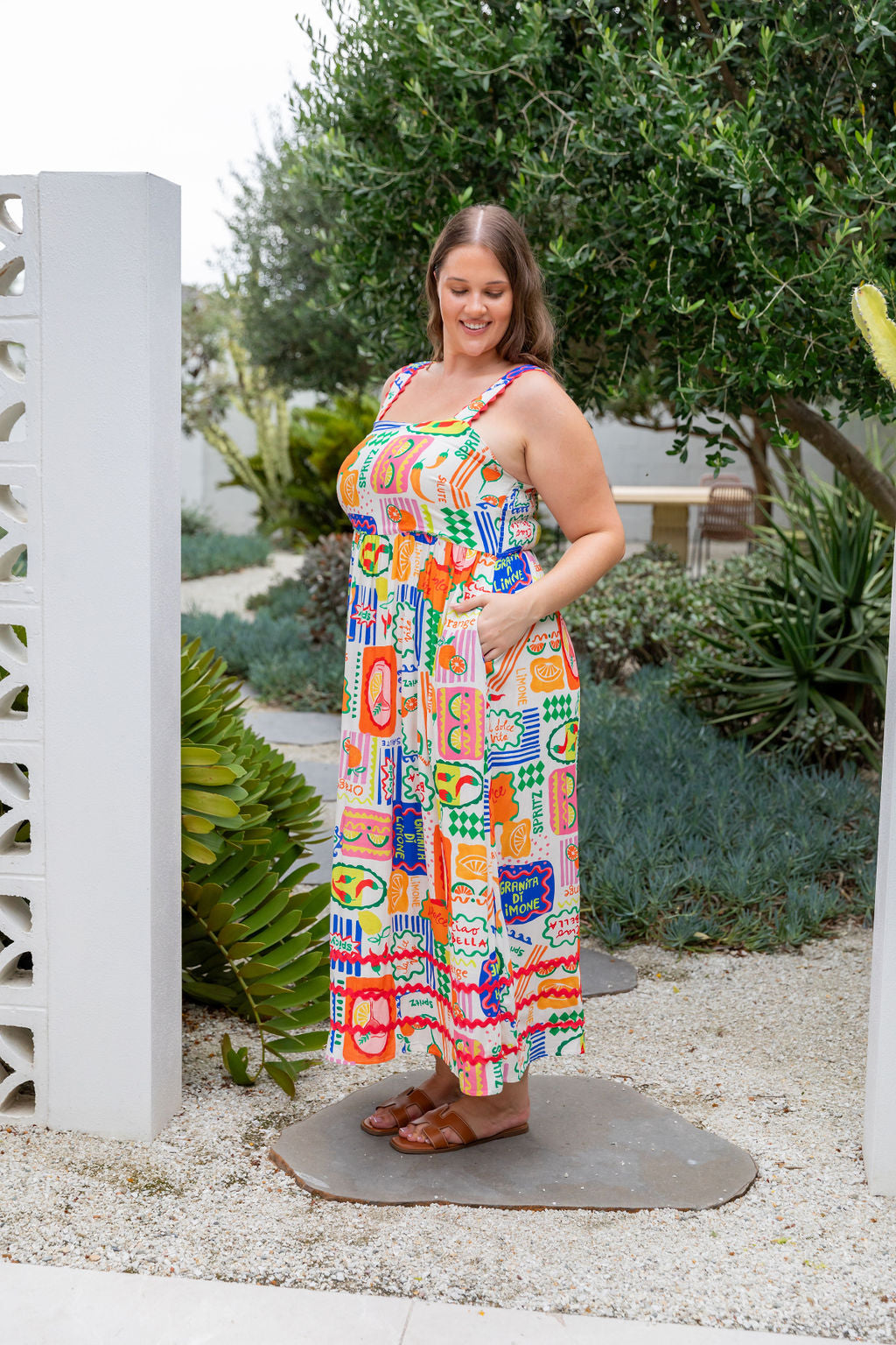 Angel Maxi Dress in Spicy Margs - Elegant Flowy Long Dress for Women | Perfect for Summer Parties, Beach Vacations & Date Nights
