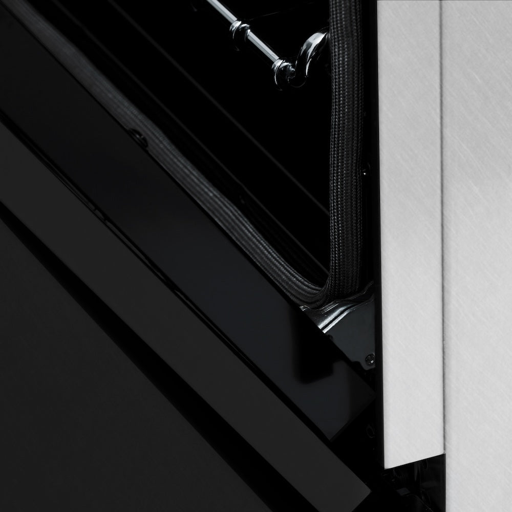 ZLINE 24 Inch 2.8 Cu. Ft. Stainless Steel Induction Range with 4-Element Cooktop & Electric Oven - Black Matte Door (RAIND BLM 24) - Perfect for Modern Kitchens, Home Chefs & Small Spaces