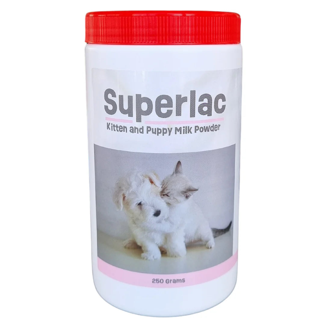 Ethical Agents Superlac Puppy & Kitten Milk Replacer Formula - 250g Powder for Newborn Puppies & Kittens - Ideal for Orphaned Pets, Weaning & Supplemental Feeding