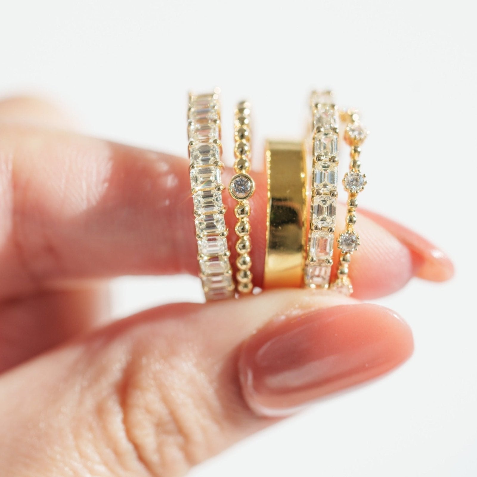 14K Solid Yellow Gold Beaded Sapphire Bezel Ring for Women - Elegant Jewelry Gift for Anniversary, Birthday & Special Occasions