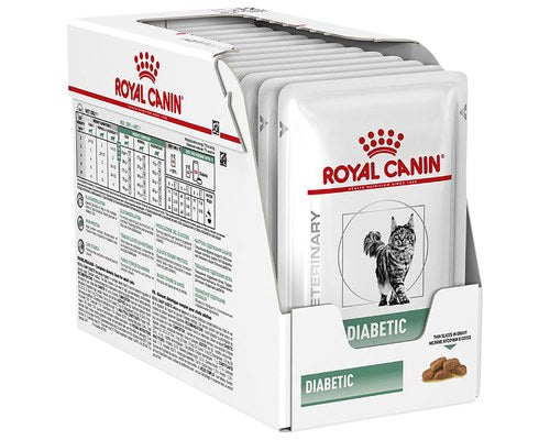 Royal Canin Diabetic Wet Cat Food - Low Glycemic Formula for Diabetic Cats - High Protein, Grain-Free Cat Food Pouches - Perfect for Managing Feline Diabetes at Home