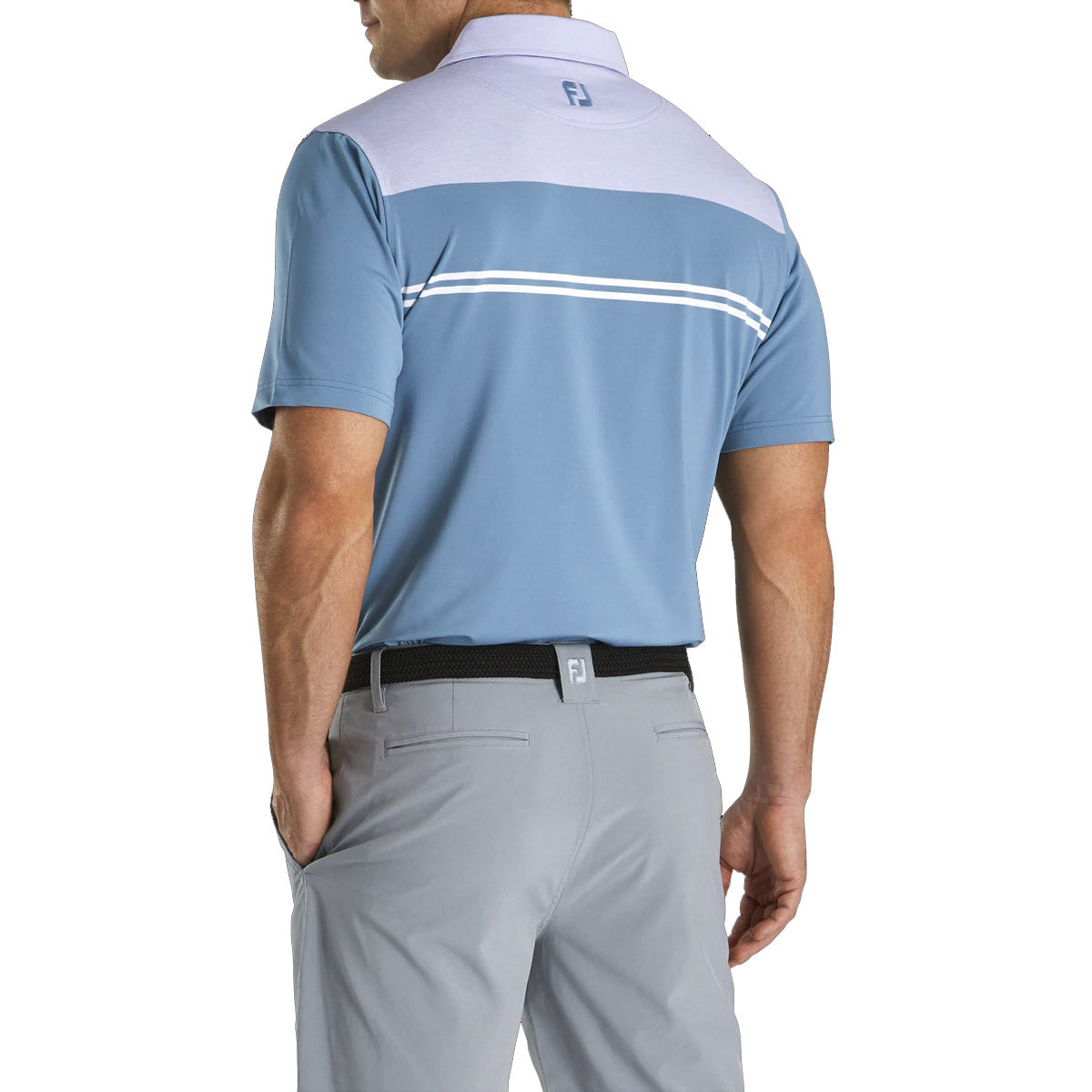 FootJoy Heather Color Block Lisle Men's Golf Polo Shirt - Moisture-Wicking & UV Protection - Perfect for Golf Tournaments & Summer Outdoor Sports