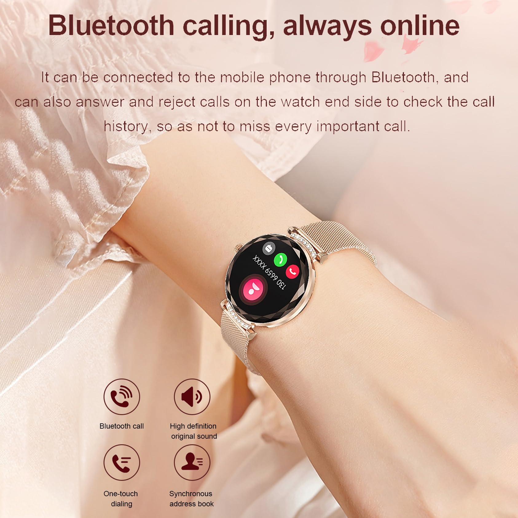 Smart Watch for Women with Call Function - Fitness Tracker for iOS & Android, 1.19