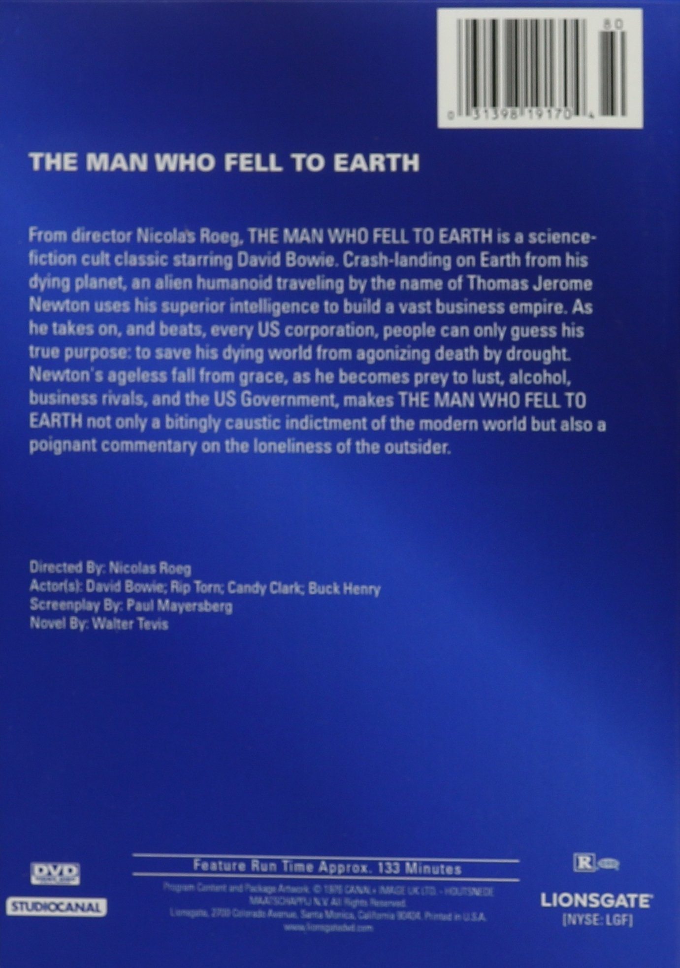 The Man Who Fell to Earth [4K UHD Blu-ray] - Sci-Fi Movie Classic for Home Theater & Collector's Edition