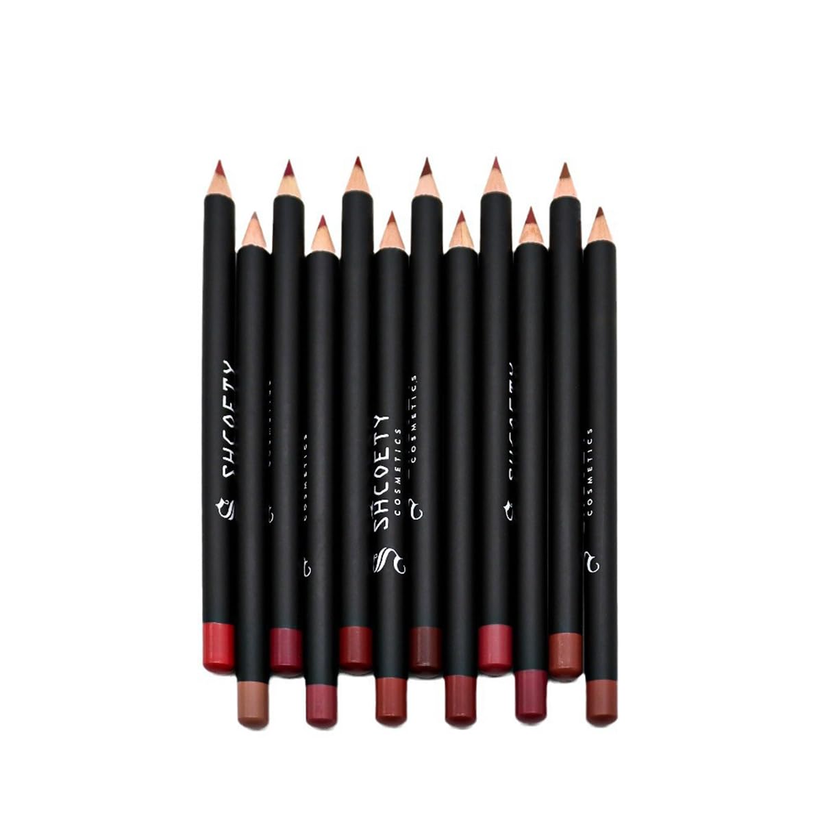 12-Color Matte Lip Liner Set - Waterproof Long-Lasting Nude Lip Pencils for Perfect Lip Definition & Makeup