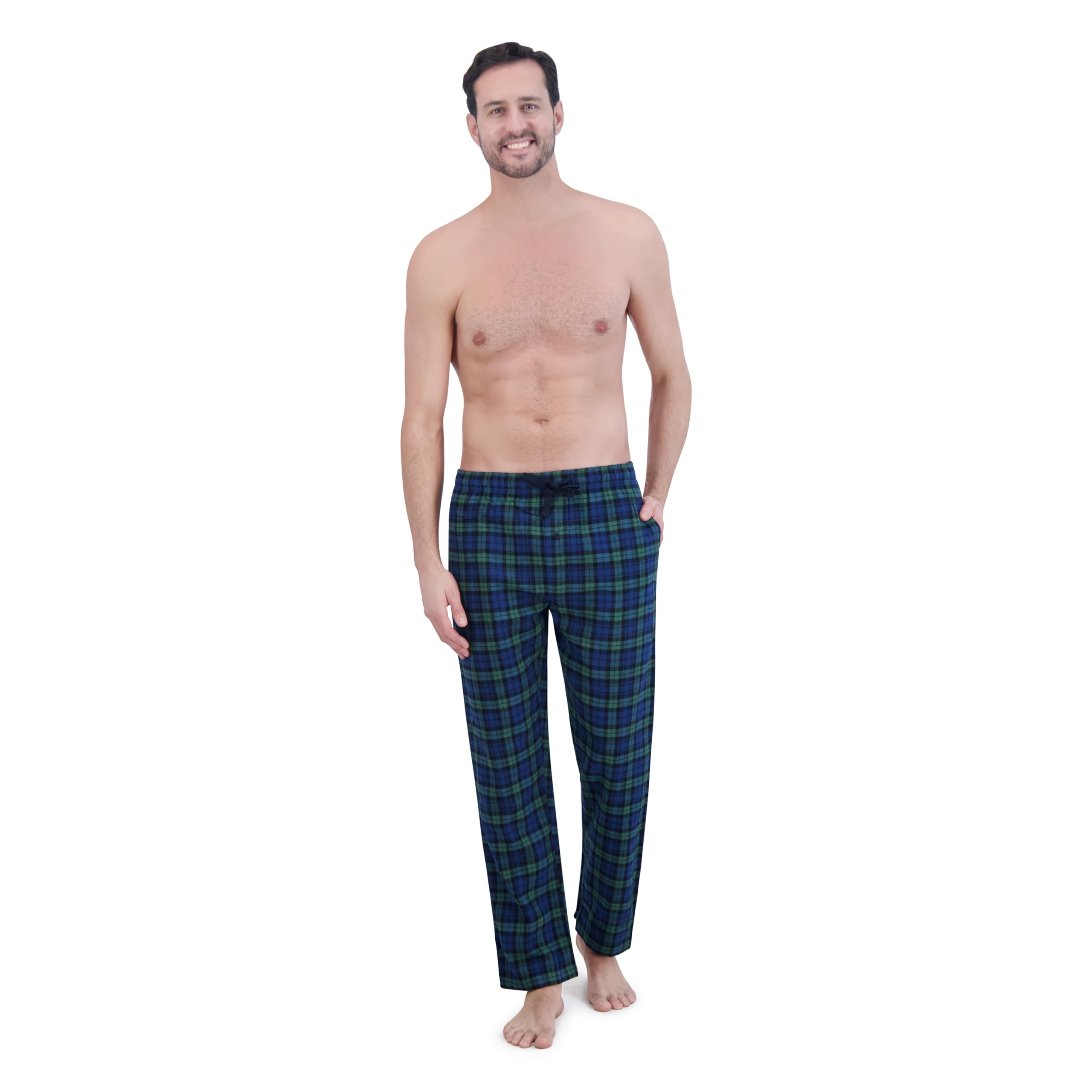 Hanes Ultimate Men's Flannel Pants - Soft & Comfortable Lounge Pants for Relaxing at Home, Sleeping, or Casual Wear