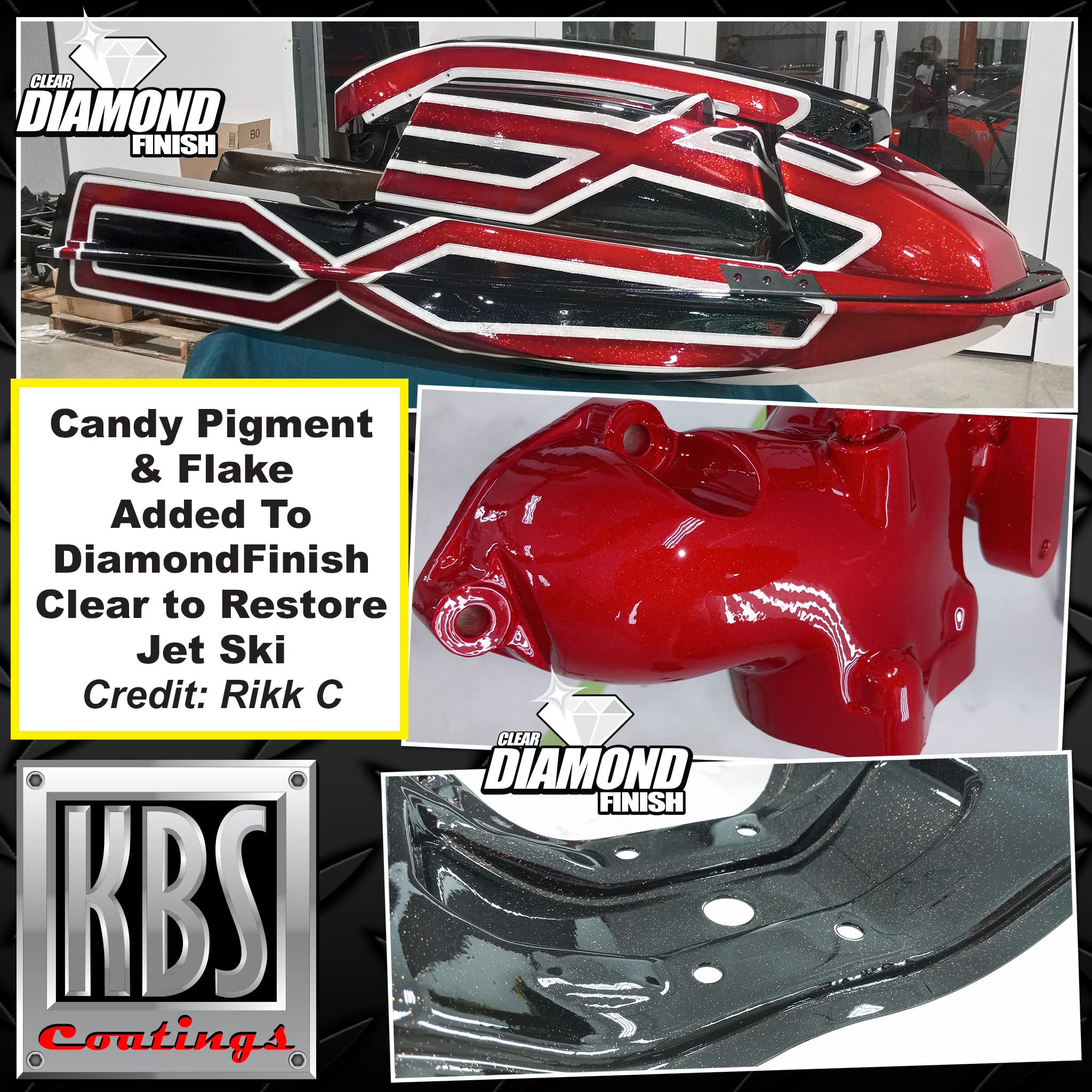 KBS Coatings DiamondFinish Clear Coat - High Gloss Protective Coating for Cars, Motorcycles & Boats - Scratch & UV Resistant Finish for Automotive, Marine & DIY Projects