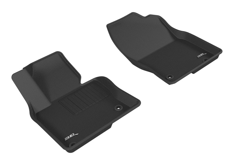 3D MAXpider Custom Fit All-Weather Floor Mats for 2017-2020 Mazda CX-5 (First Row) - Kagu Series Black Car Mats | Perfect for Daily Commutes & Road Trips