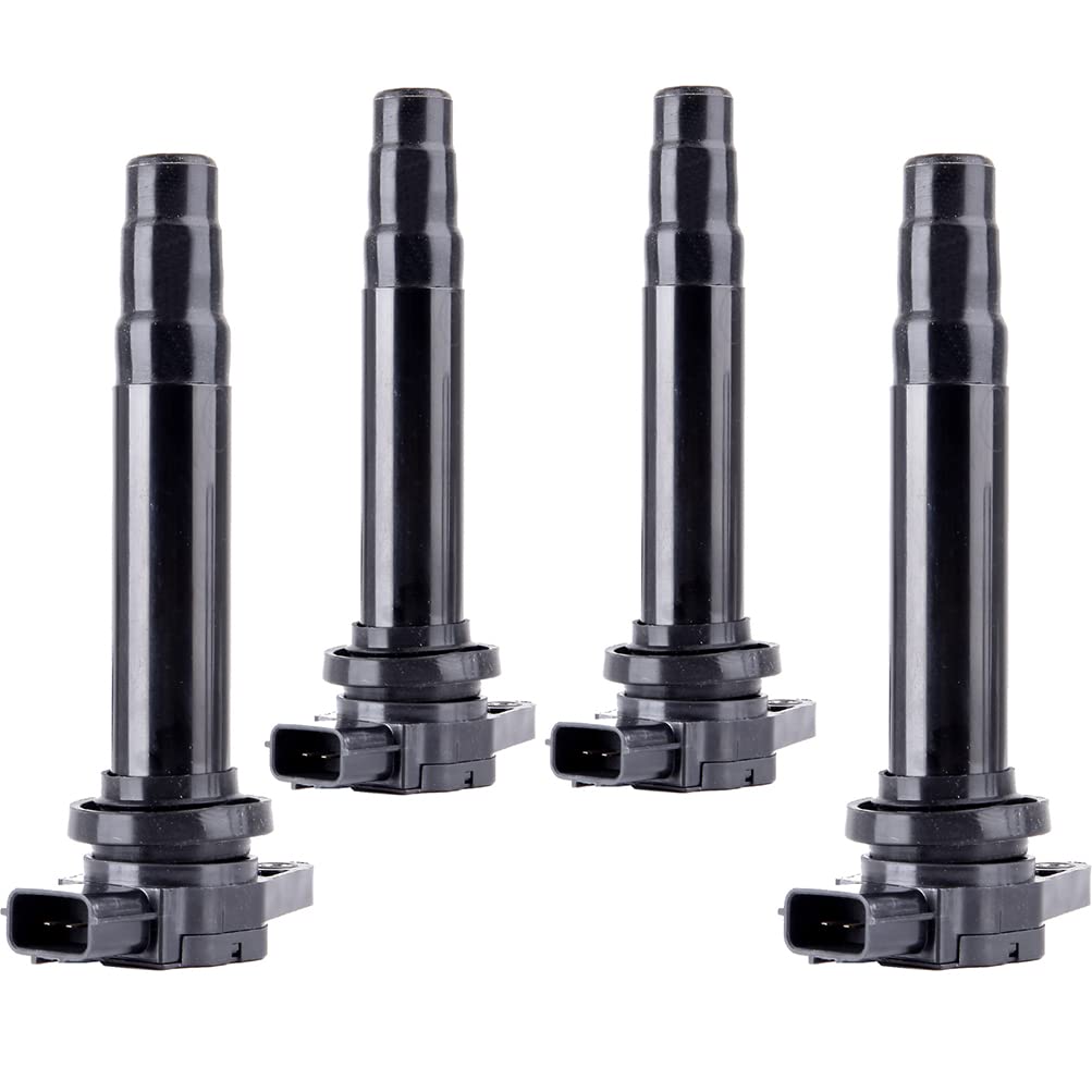 High Performance Ignition Coil Pack Set of 4 - Compatible with Nissan Sentra 2.0L/1.8L/1.6L 2000-2001 Models - Direct Replacement for UF326, 5C1243, U5032 - Improves Engine Power & Fuel Efficiency for Daily Commuting & Highway Driving