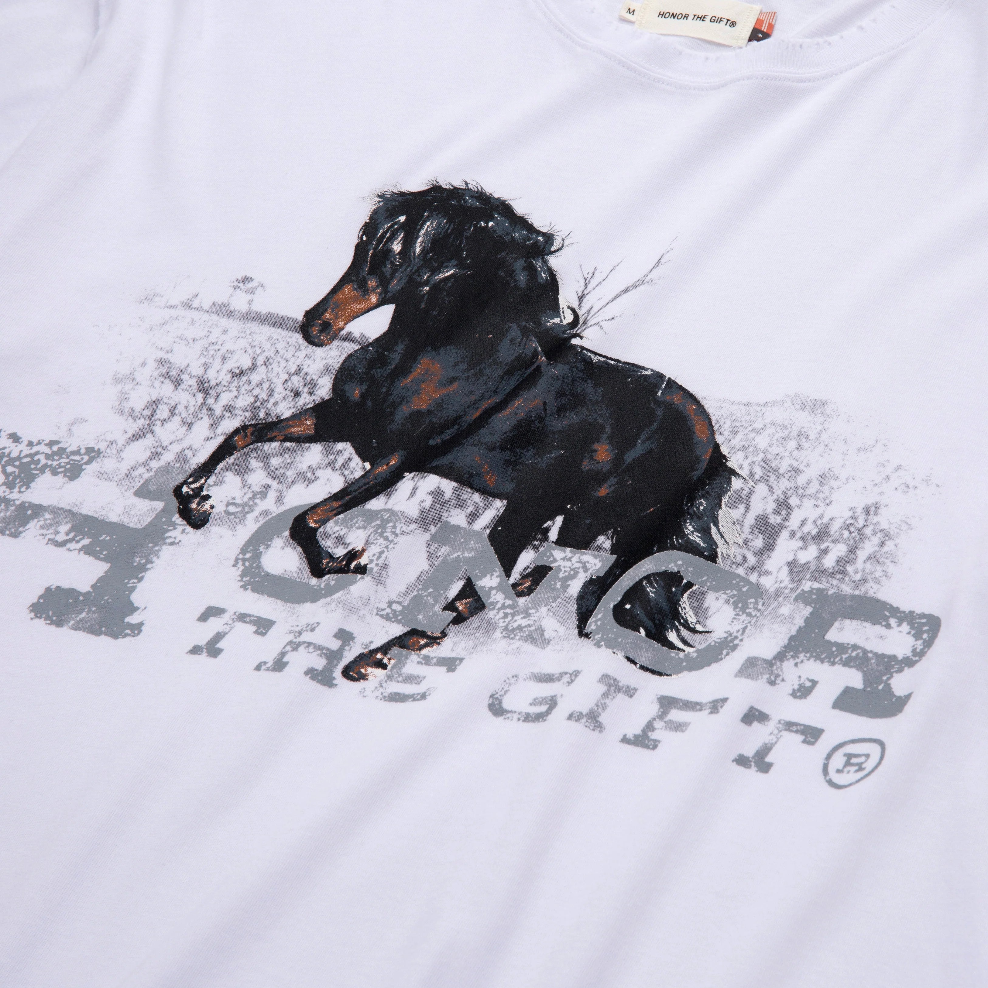 Honor the Gift Work Horse T-Shirt - Premium White Cotton Tee for Men - Perfect for Casual Wear, Gym & Everyday Outfits