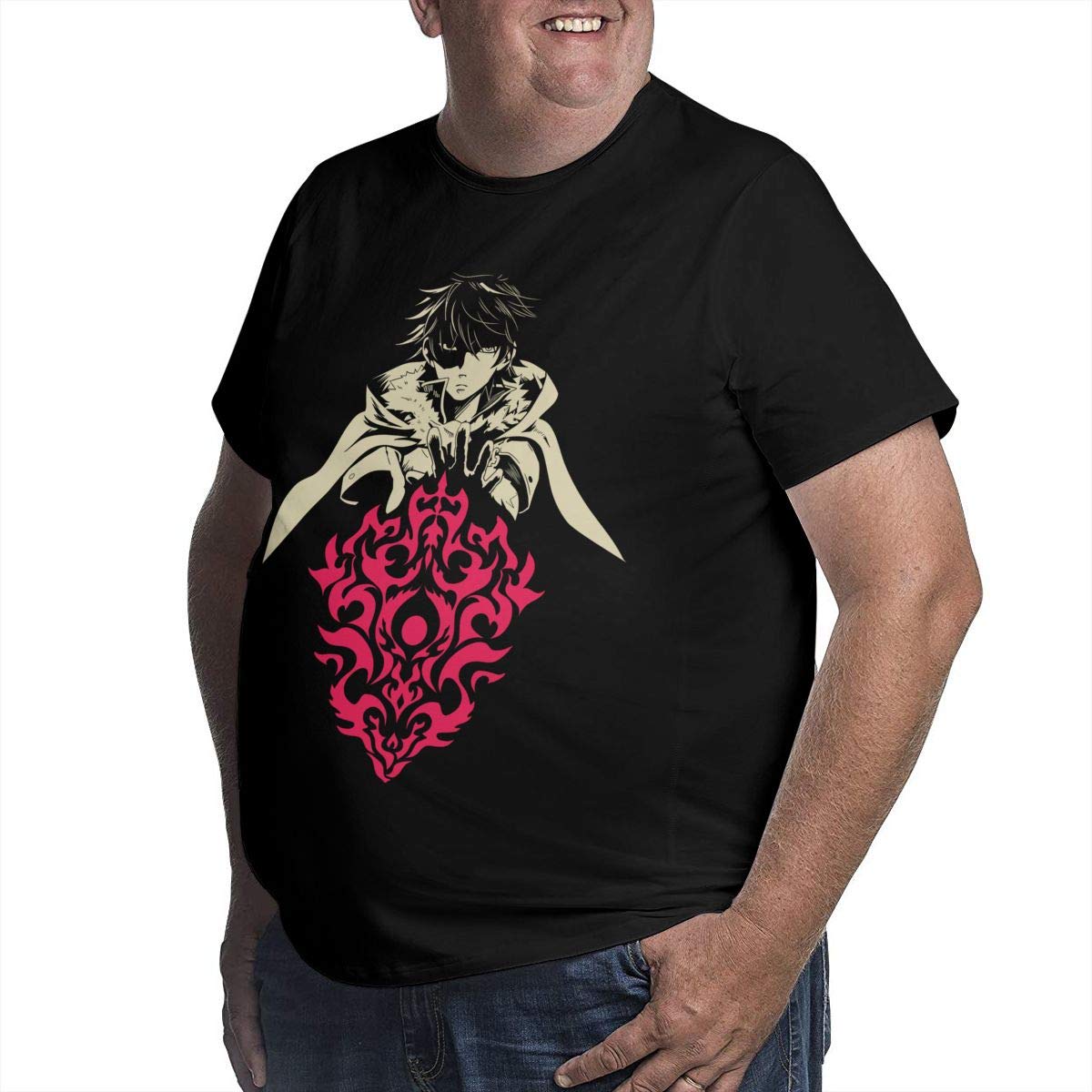 Rising of the Shield Hero Anime T-Shirt for Men - Big & Tall Plus Size Comfortable Cotton Tee - Perfect for Cosplay, Conventions & Casual Wear