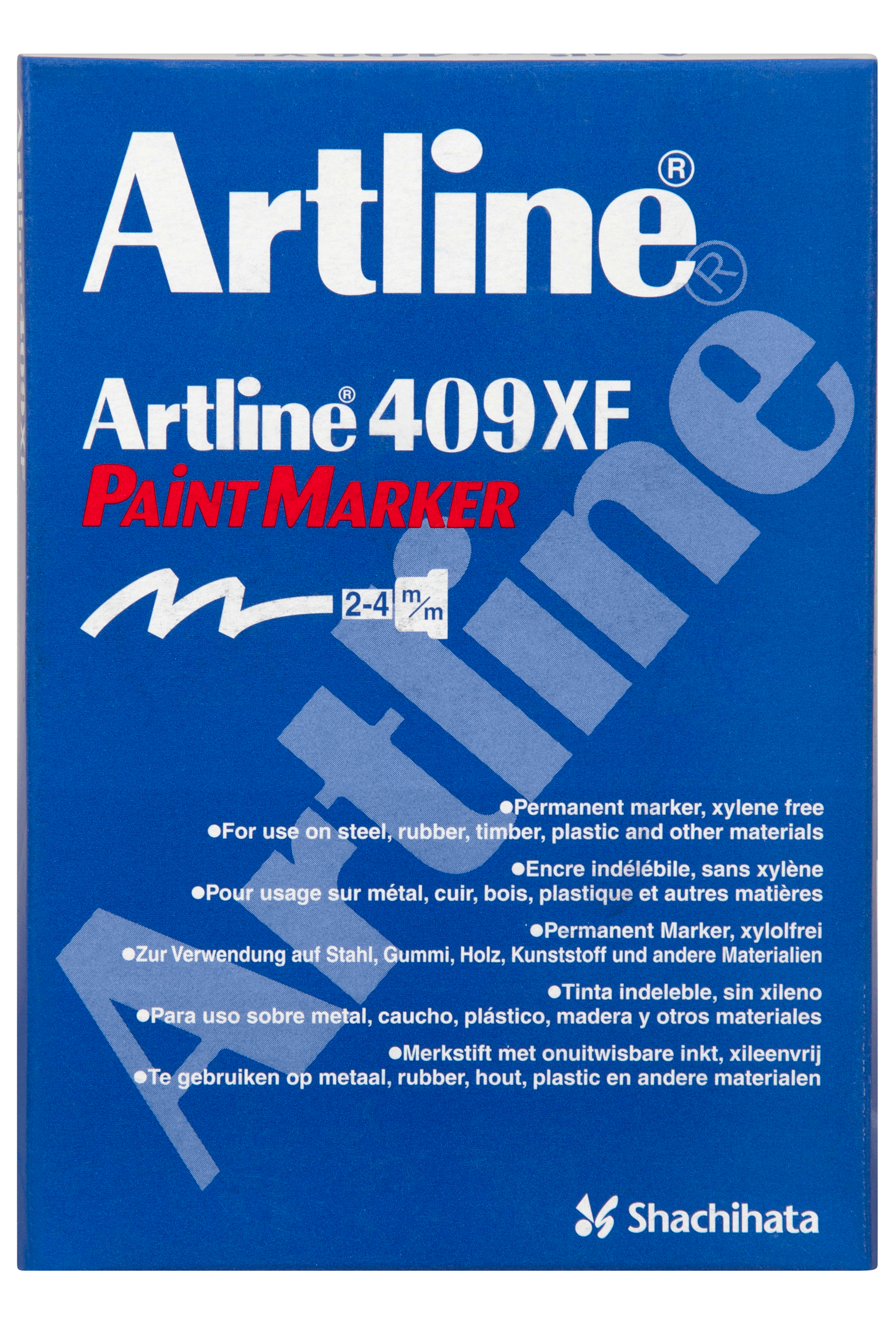 Artline 409 White Paint Marker 4.0mm Chisel Tip - 12 Pack for DIY Crafts, Signage & Industrial Labeling - Waterproof & Opaque Paint Pen for Glass, Metal, Plastic & Wood Surfaces