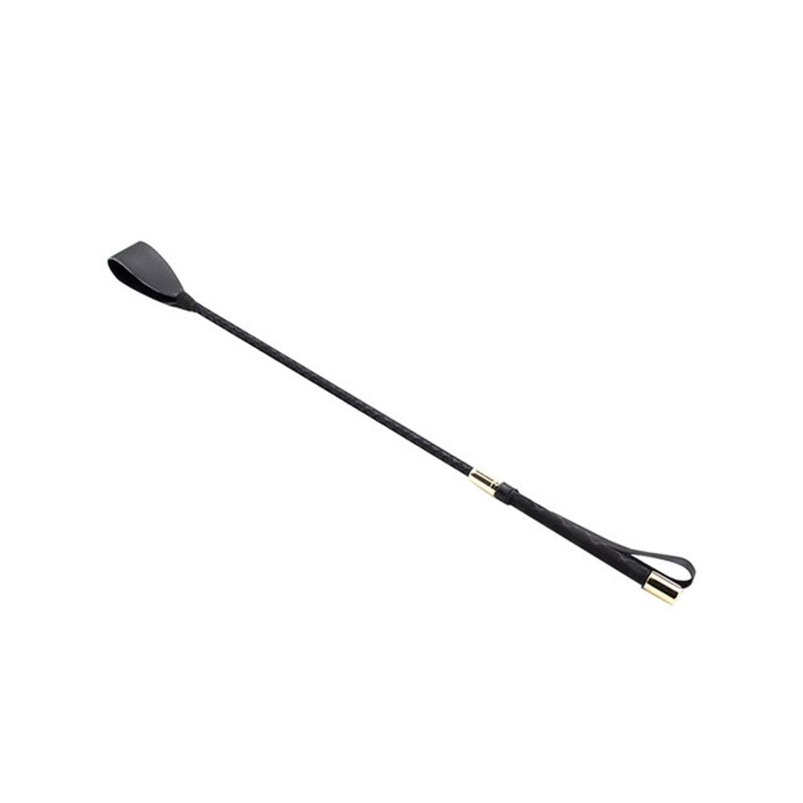 Premium Black Faux Leather Riding Crop - 12 Inch Lightweight Horse Whip with Comfortable Handle for Equestrian Training, Racing & Outdoor Riding | Durable & Portable Horseback Accessory for Beginners & Professionals