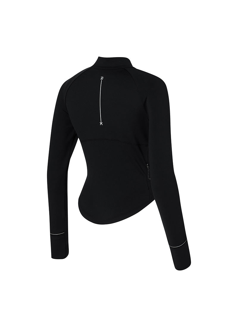 RX Windrunner Women's Fingerhole Half Zip Top - Lightweight Running Jacket for Outdoor Jogging & Hiking | Moisture-Wicking Activewear with Thumbholes for Cold Weather Workouts