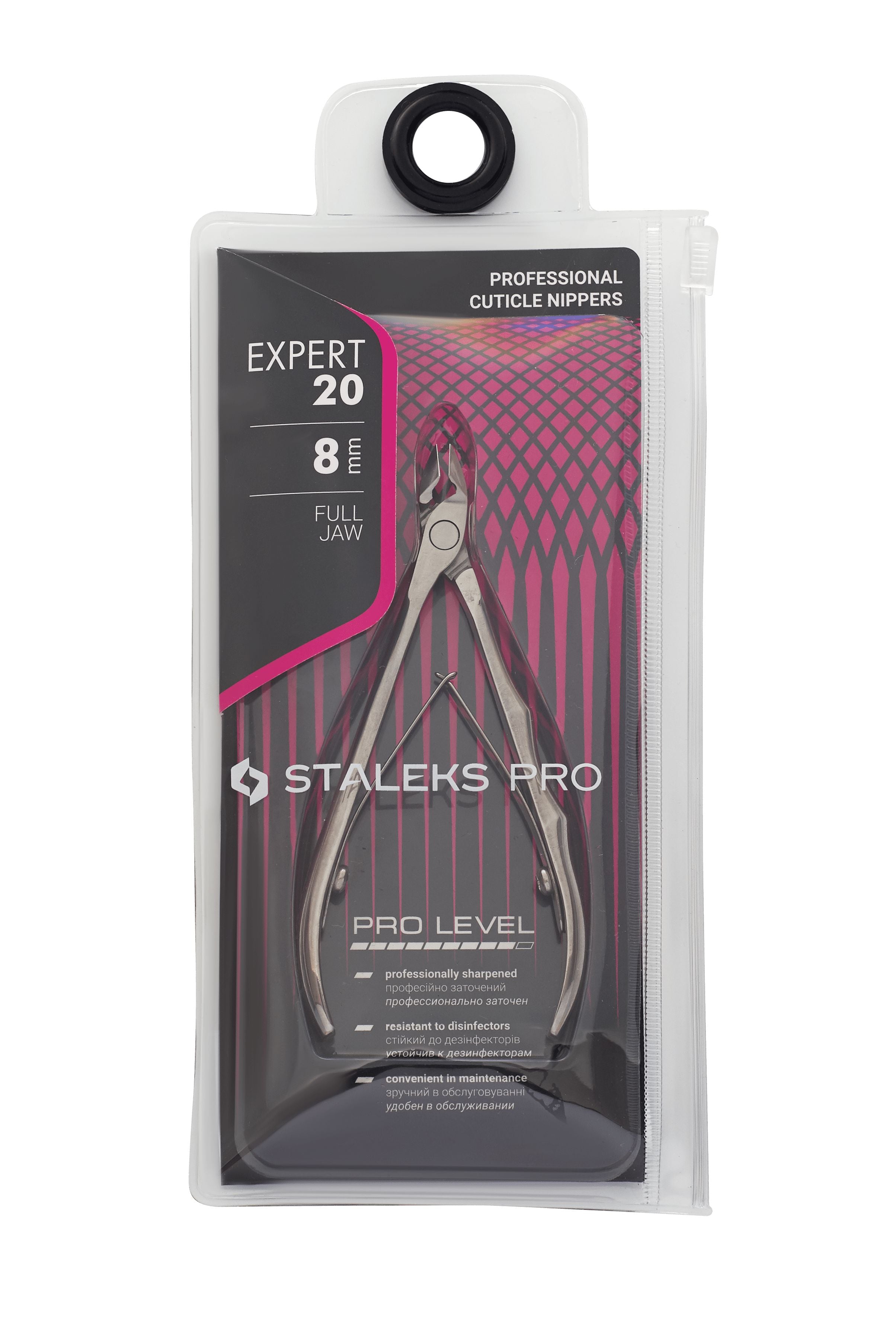 Staleks Professional Cuticle Nippers EXPERT 20 (8mm) - Precision Nail Care Tool for Manicure & Pedicure - Perfect for Salon Professionals & Home Use