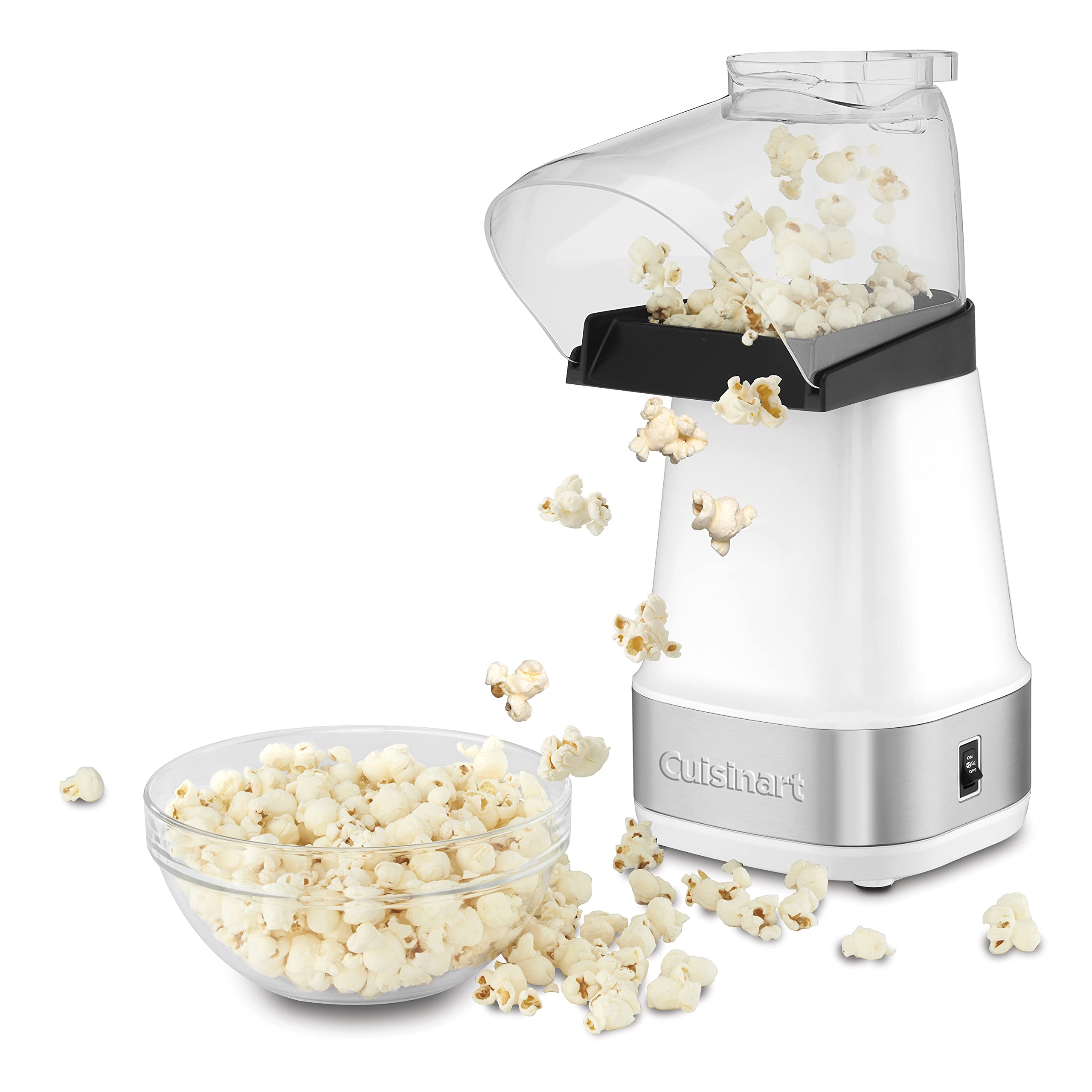 Cuisinart CPM-150W White Hot Air Popcorn Maker - Healthy, Fast & Easy Popcorn Machine for Movie Nights, Parties & Family Snacks