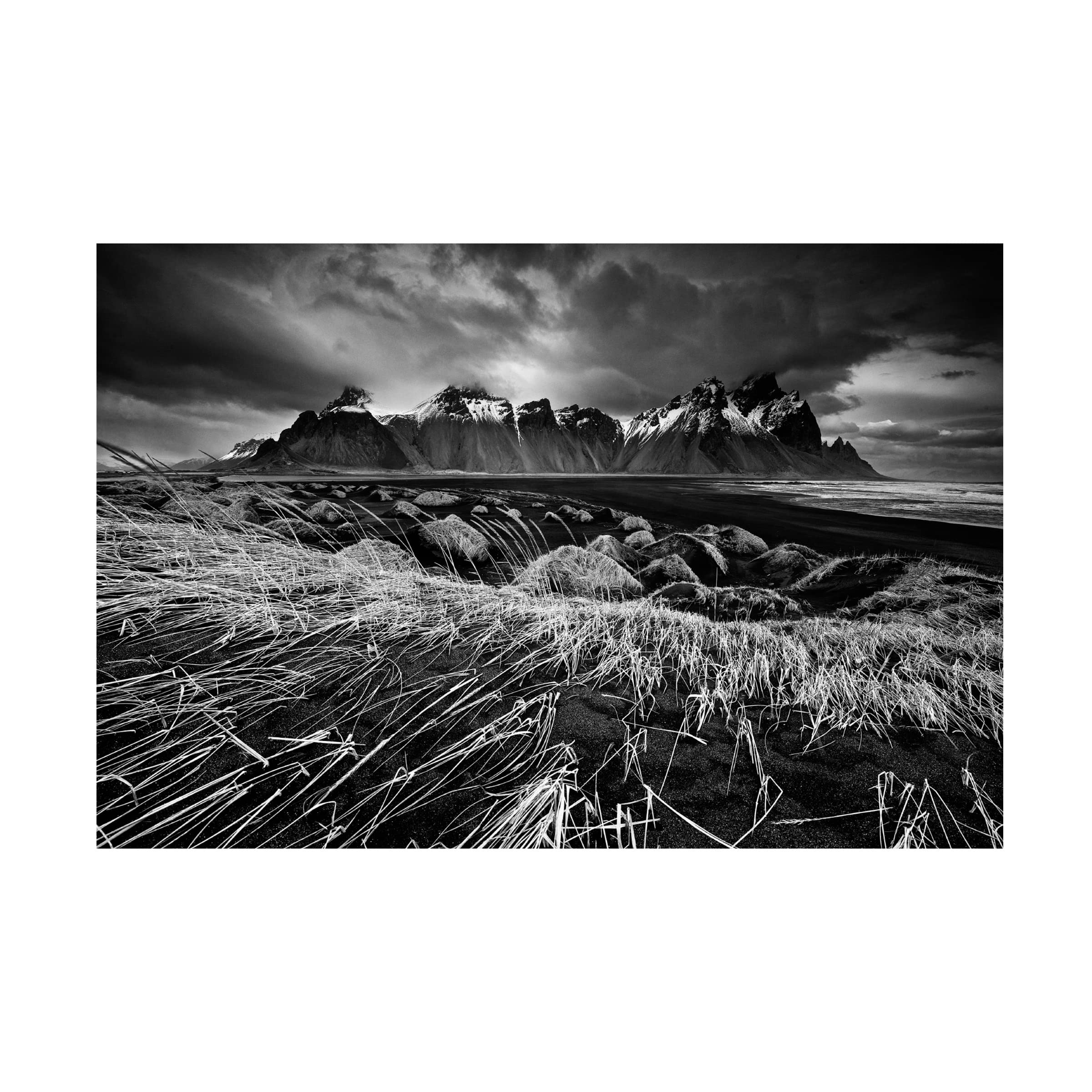 Stokksnes Dunes and Mountains Canvas Wall Art Print by Trevor Cole - Landscape Photography for Living Room, Bedroom & Office Decor
