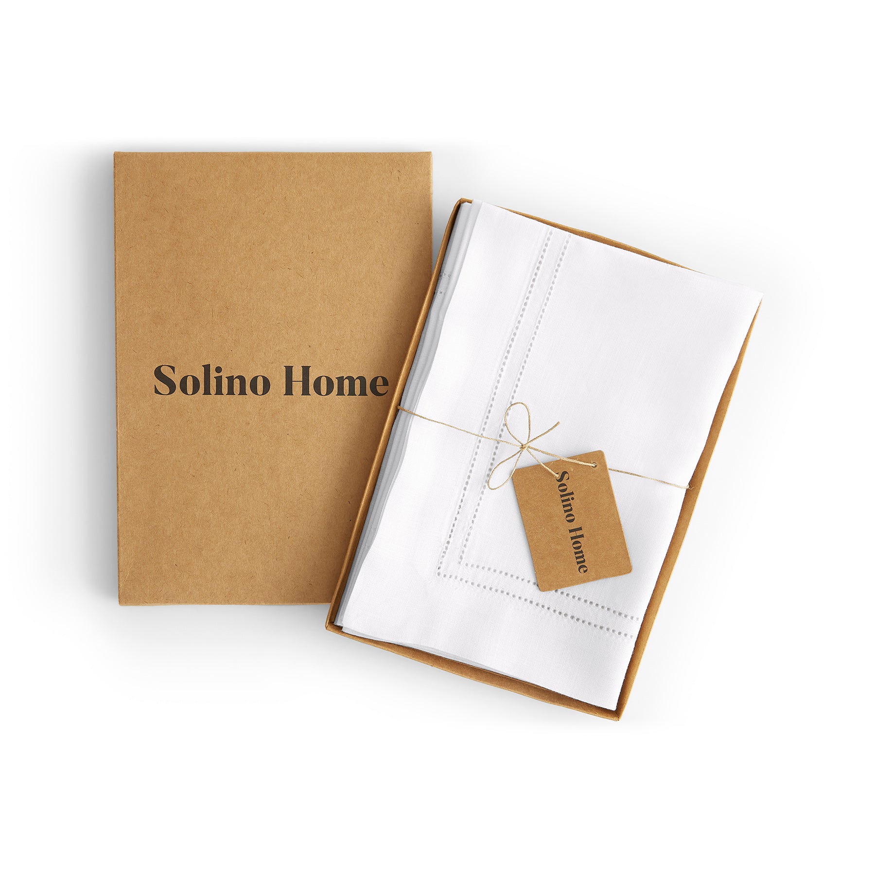 Premium Linen Double Hemstitch Napkins Set of 4 - Elegant Dinner Table Decor for Formal Dining & Special Occasions