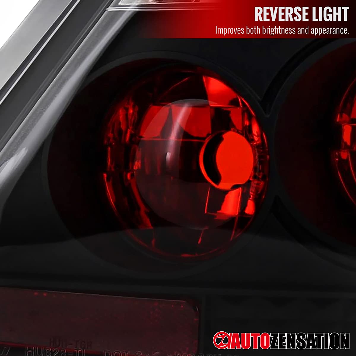 2004-2010 Car Rear Tail Lights - Black LED Brake & Reverse Lamps Pair (Left + Right) for Improved Night Visibility & Safety