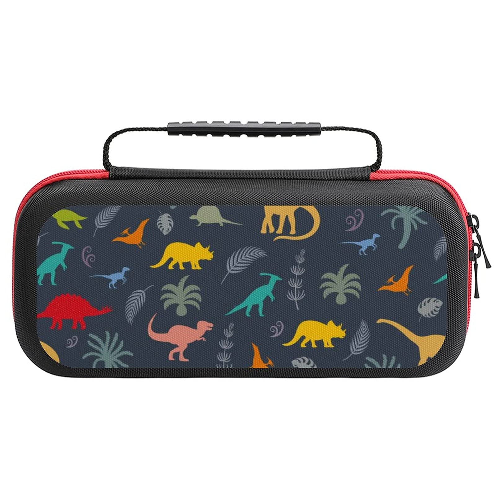 Durable Dinosaur Printed Carrying Case for Nintendo Switch Lite - Portable Travel Storage Bag for Console & Accessories - Perfect for Gaming On-The-Go & Travel Protection