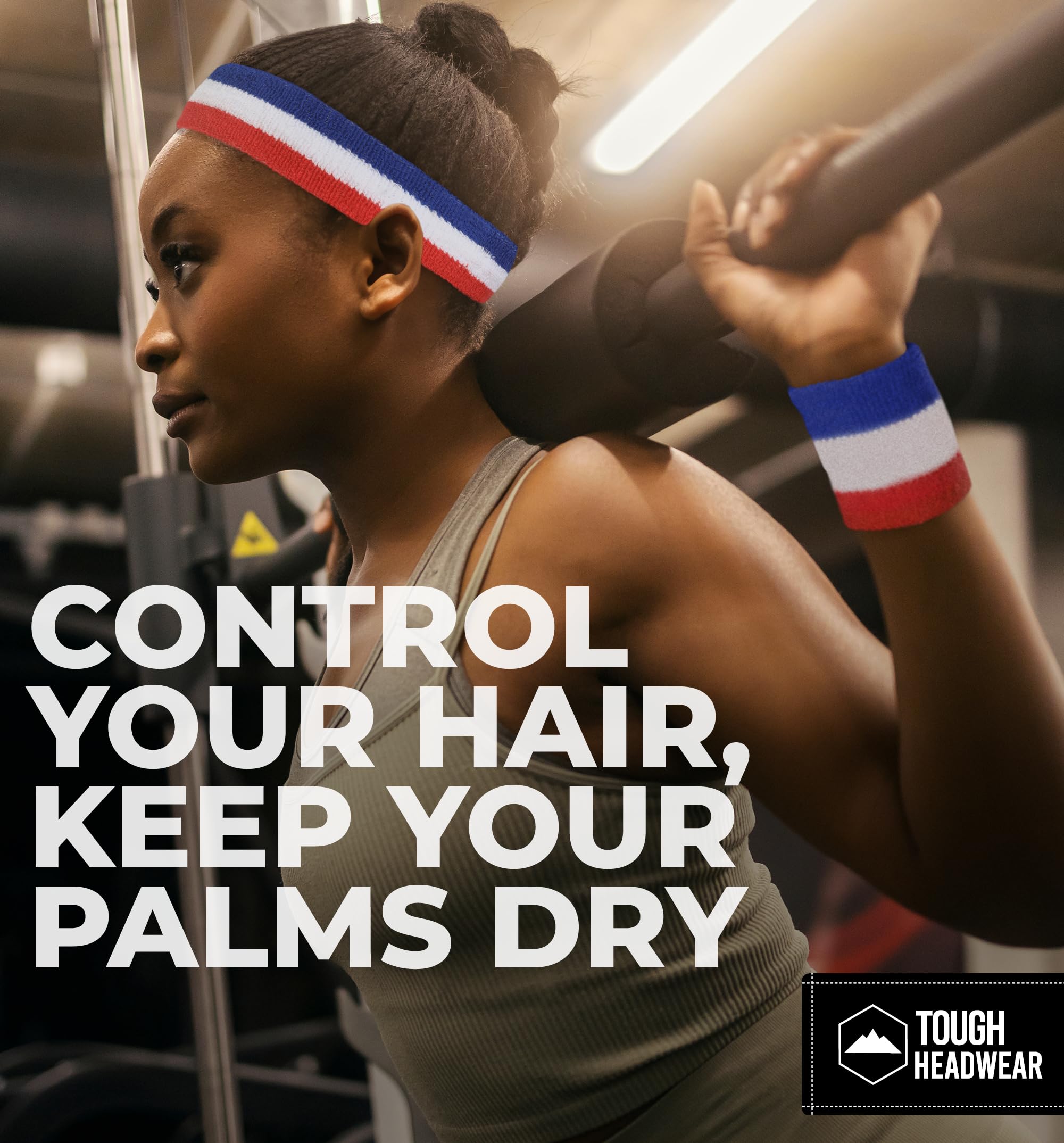 Breathable Terry Cloth Sweatband Headband & Wristband Set for Men & Women - Moisture Wicking Sports Accessories for Tennis, Basketball, Gym Workouts & Exercise - Perfect for Running, Yoga & Active Lifestyles