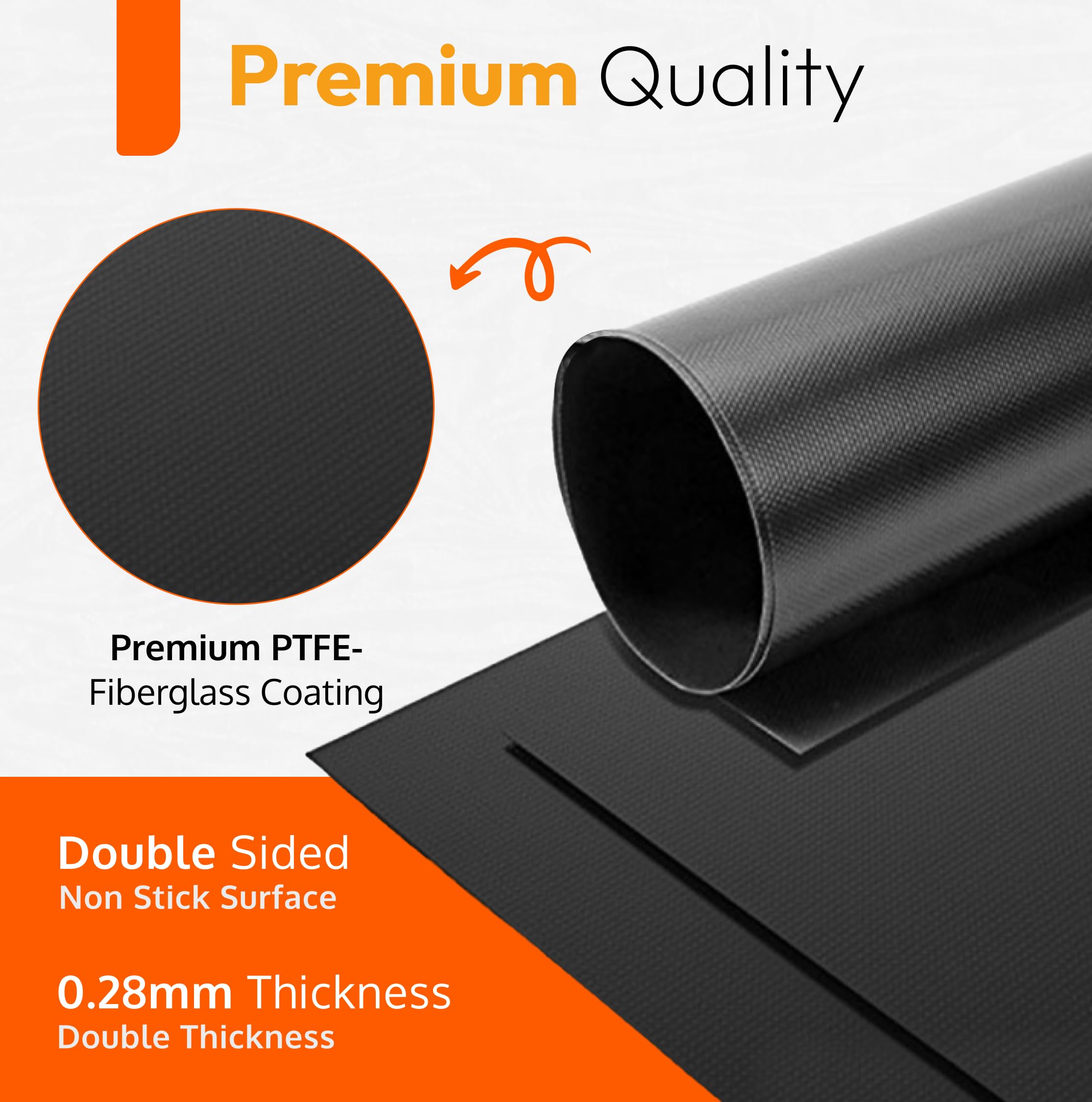 Non-Stick Oven Liners for Electric & Gas Stoves - Heavy Duty Reusable Teflon Range Mat (17