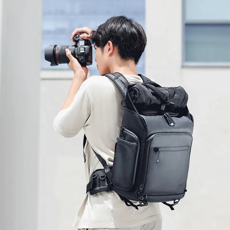 Ulanzi BT01 Professional Business Travel Backpack - Lightweight Laptop Backpack with USB Charging Port, Water Resistant & Anti-Theft Design - Perfect for Business Trips, Commuting & Air Travel