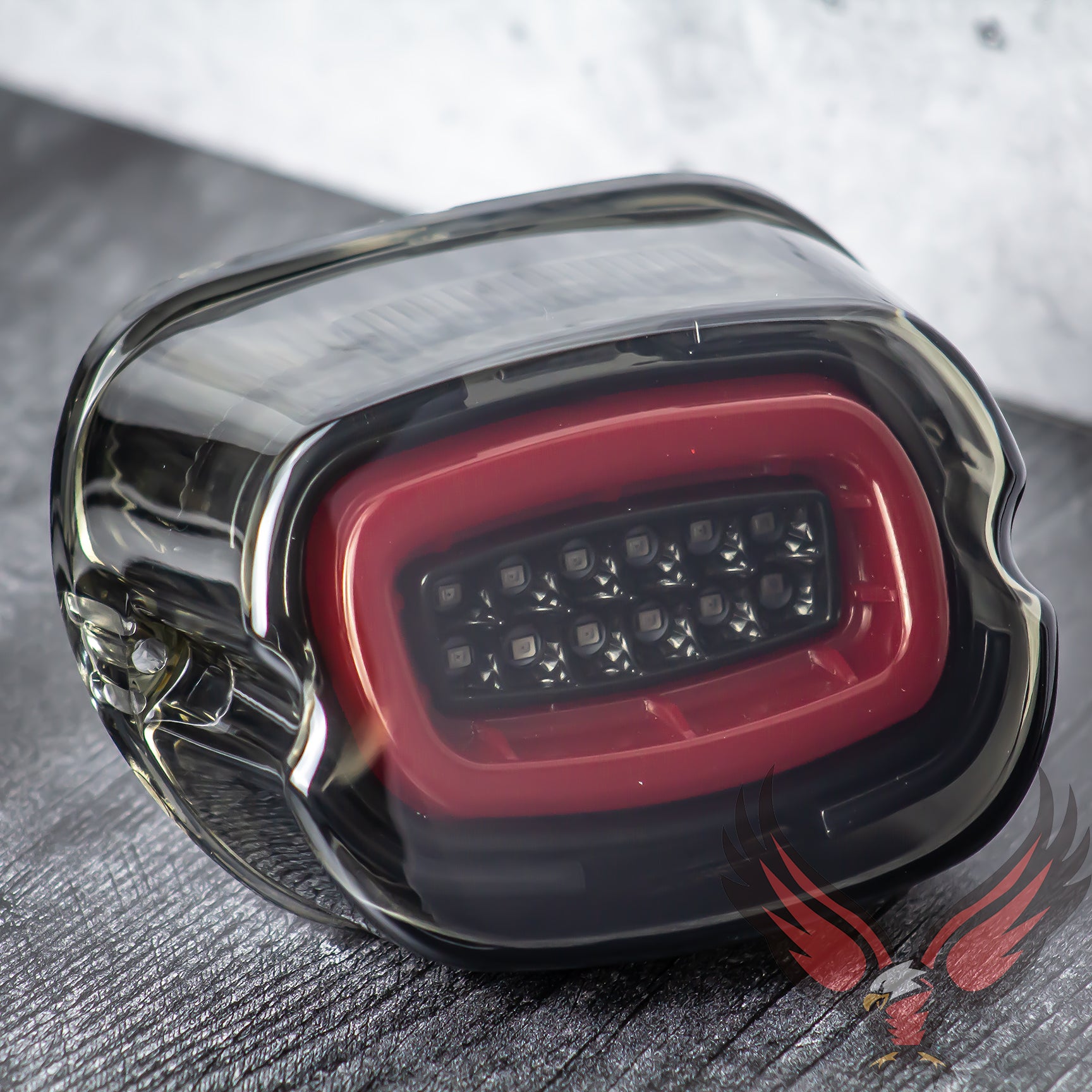 **HALOS Layback LED Tail Light with Turn Signals for Harley Davidson 2021+ Low Rider Models - High Visibility & Easy Installation for Night Riding & Custom Bike Builds**