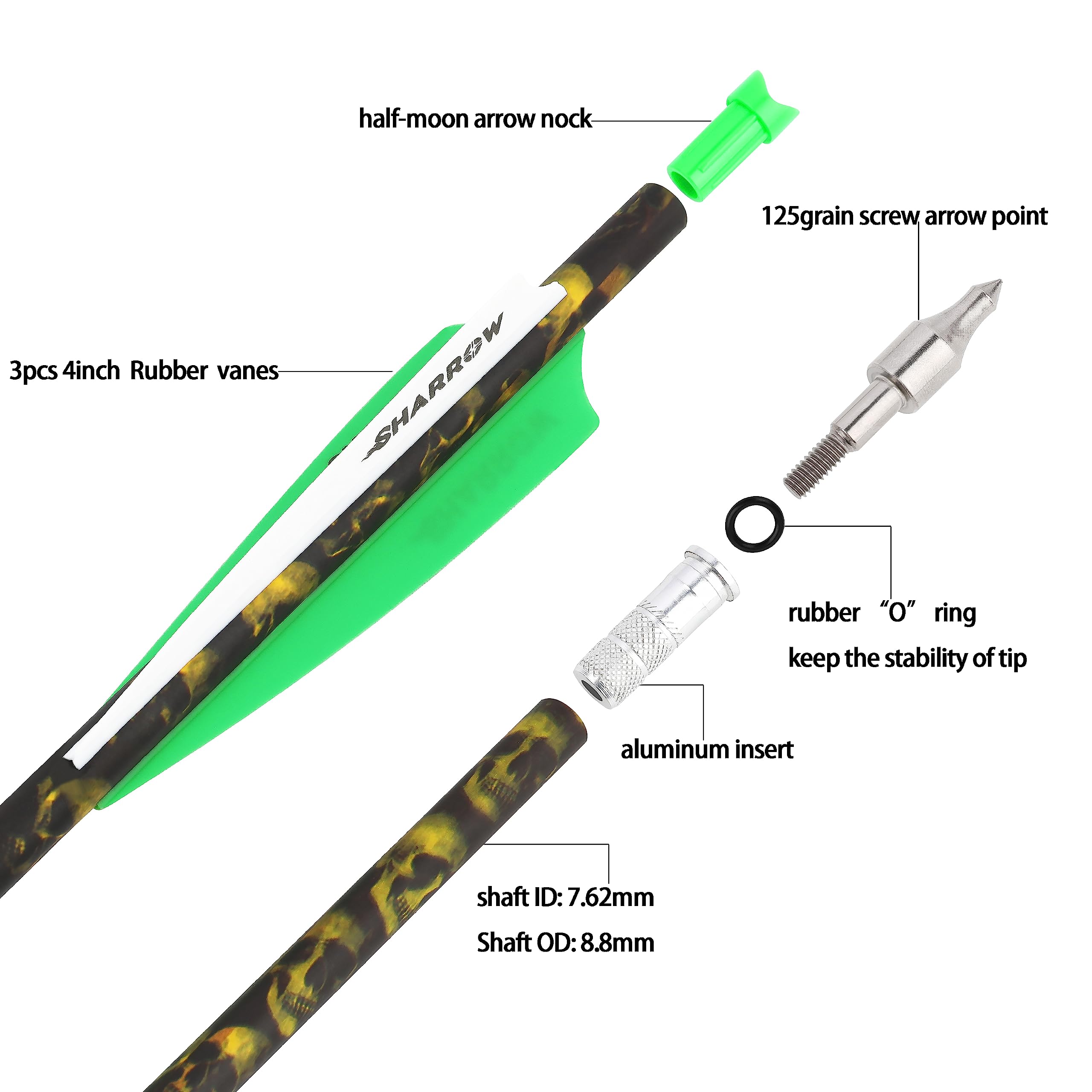 Carbon Crossbow Arrows 16-22