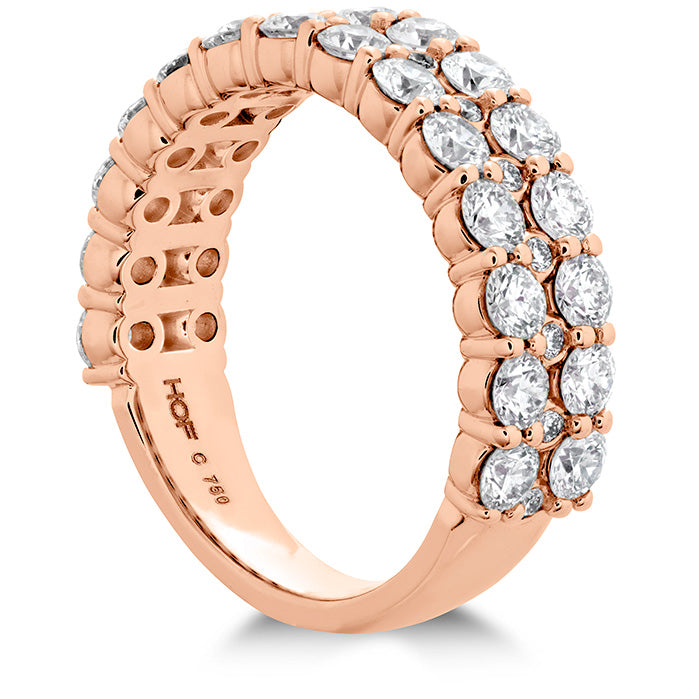 Hearts On Fire Classic Double Row Diamond Ring - Elegant Wedding & Engagement Jewelry for Women, Perfect for Anniversaries & Special Occasions