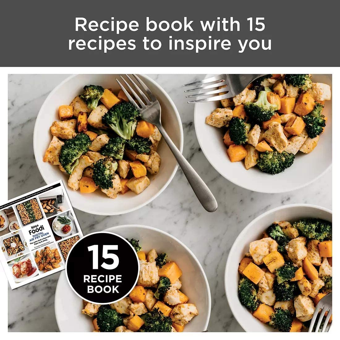 Ninja FT102CO Foodi 9-in-1 Digital Air Fry Oven - Stainless Steel (Renewed) | Air Fry, Roast, Broil, Bake, Toast, Dehydrate & Reheat | Perfect for Healthy Cooking, Meal Prep & Family Dinners