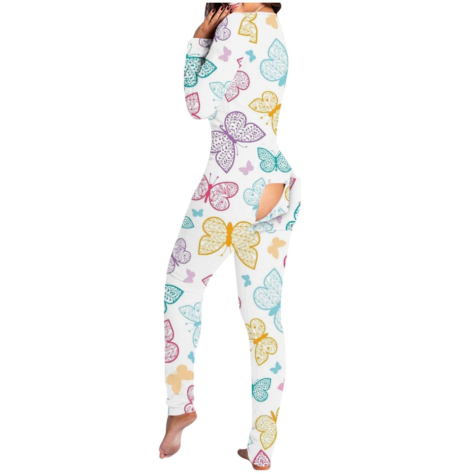 Sexy Women's Lingerie Set - Naughty One Piece Pajama Jumpsuit with Long Sleeves | Sleepwear Bodysuit & Underwear for Romantic Nights, Boudoir Photoshoots & Special Occasions