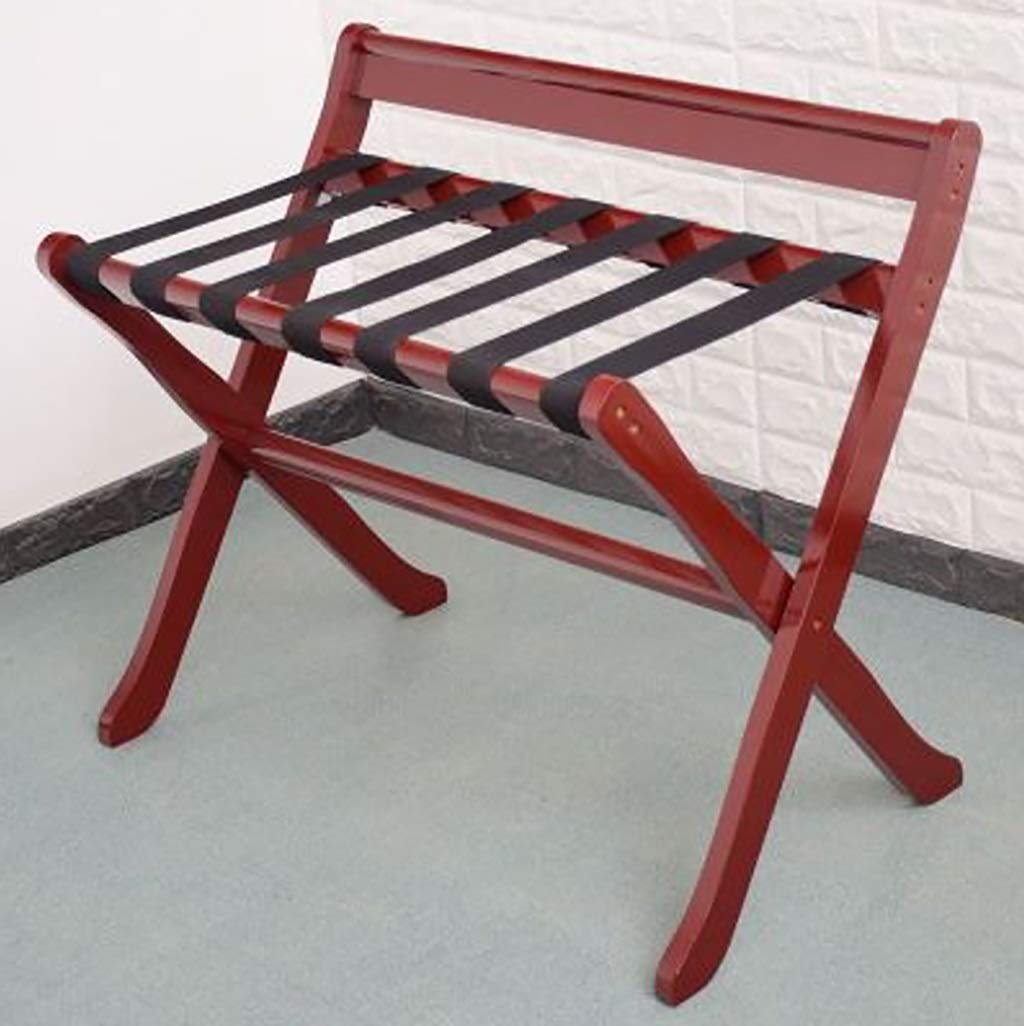 Folding Solid Wood Luggage Rack - 80x50x68cm Hotel Room & Living Room Organizer for Suitcases, Clothes & Bags (Color D) - Perfect for Travel Storage, Bedroom Decor & Space Saving