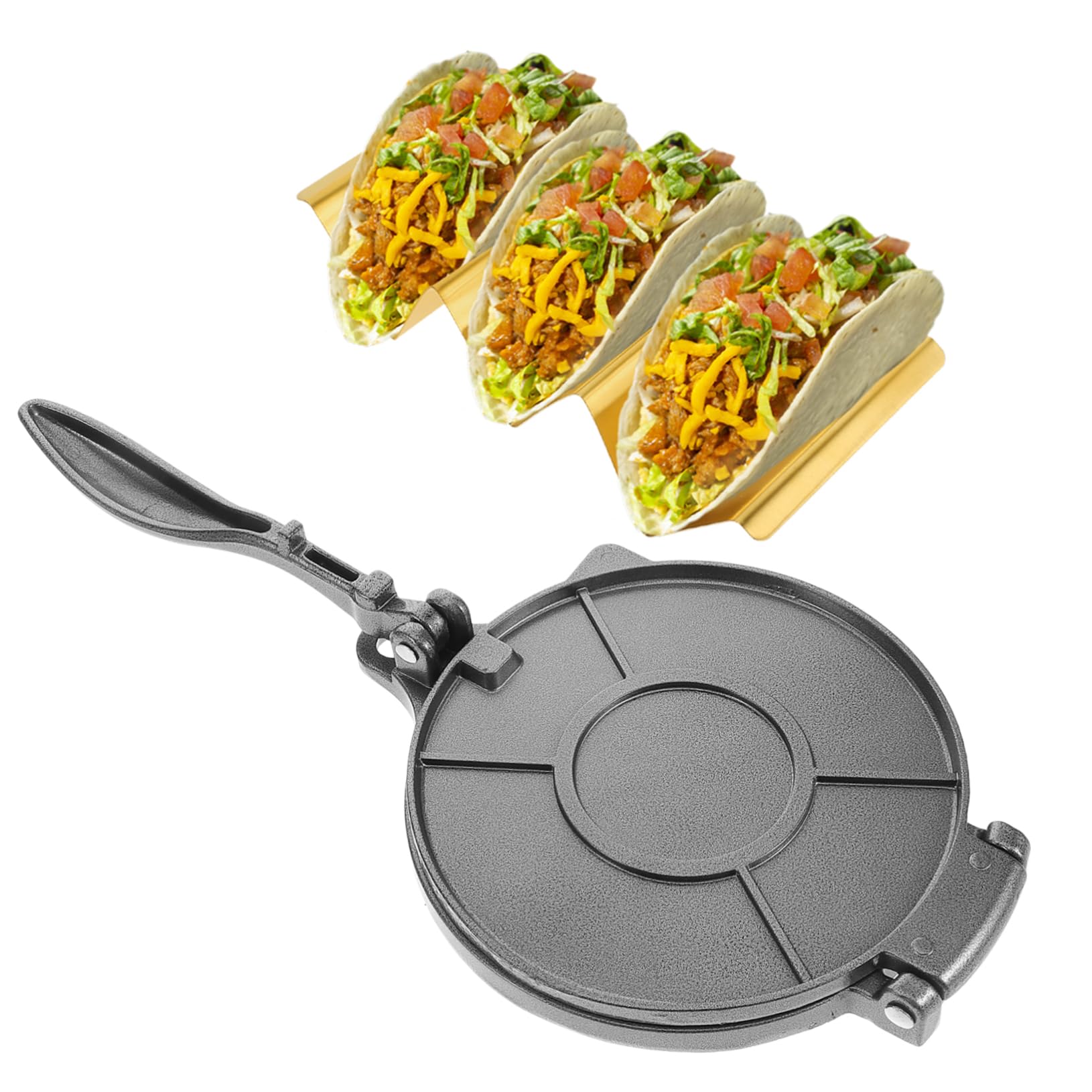1pc Aluminum Alloy Tortilla Press Maker - Heavy Duty Dough Pressing Tool for Homemade Flour Tortillas | Perfect for Mexican Cuisine, Taco Nights & Authentic Kitchen Cooking