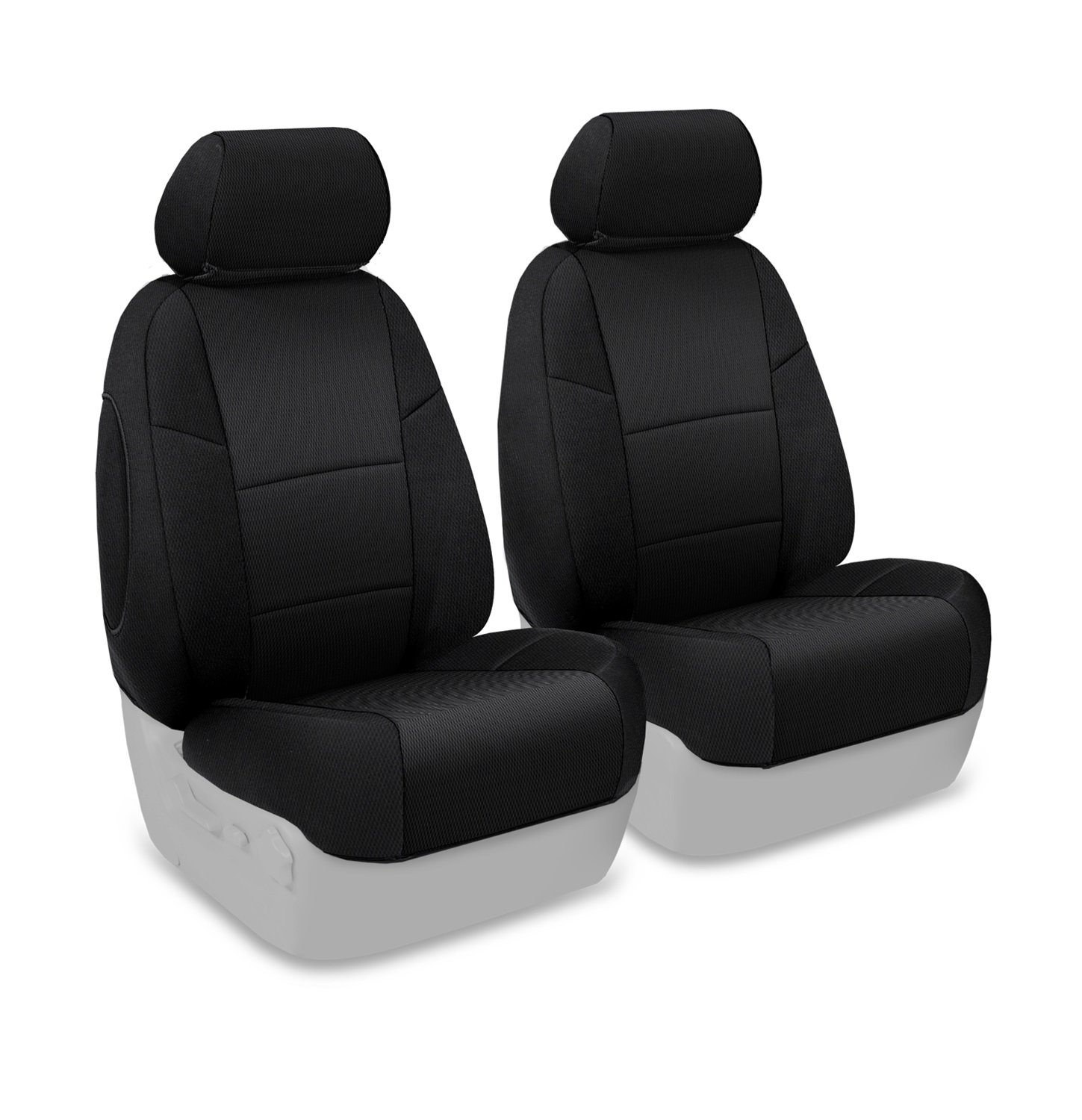 Coverking Custom Fit 50/50 Bucket Seat Cover for Jeep Liberty - Spacermesh Solid Black | Durable Protection for Off-Road & Daily Driving
