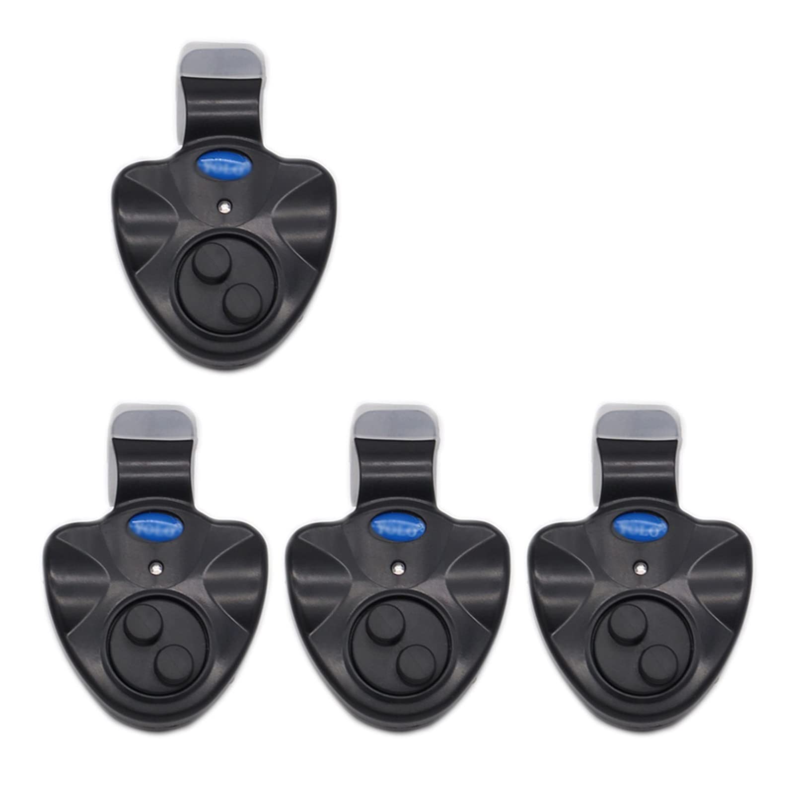 **4pcs Electronic Fishing Alarm Buzzer with Loud Siren - Day & Night Fish Bite Indicator for Carp Fishing - No Battery Needed - Perfect Fishing Rod Accessory for Lakes, Rivers & Outdoor Angling**