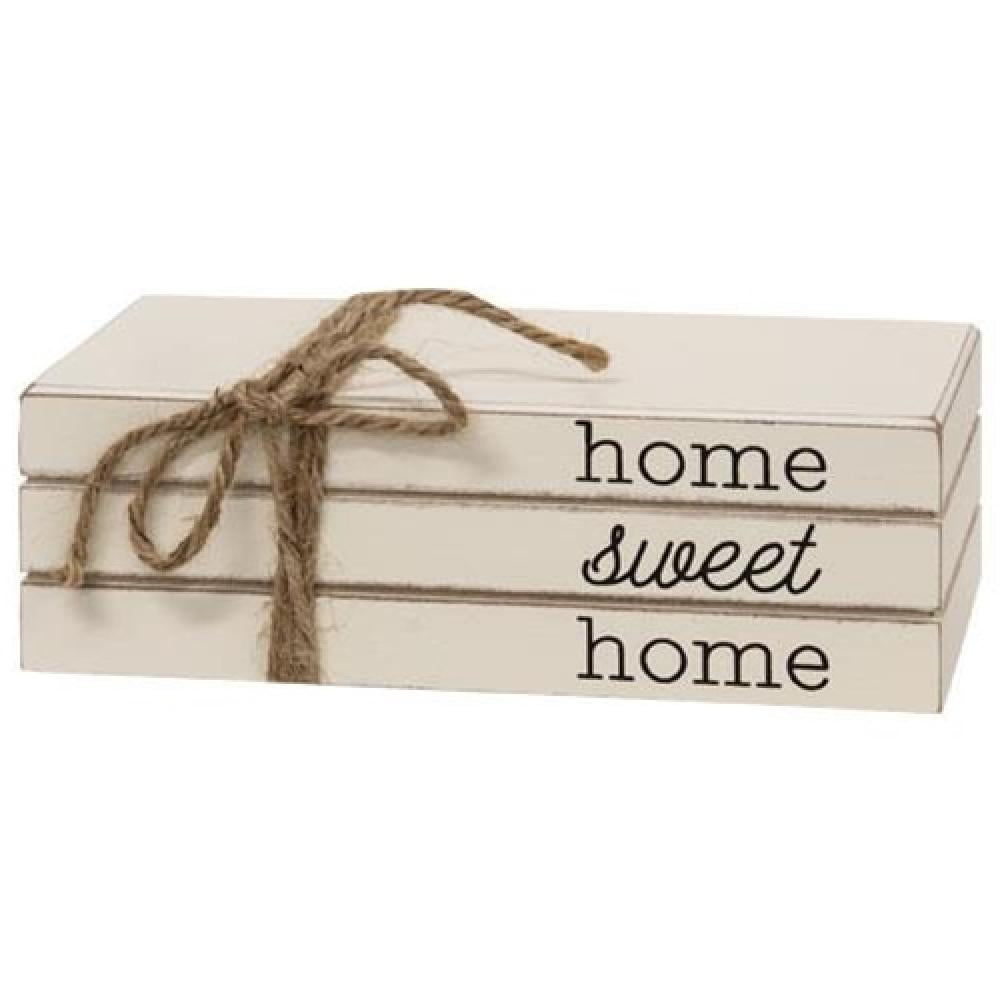 Home Sweet Home Stacked Books Decor - Vintage Book Stack for Home & Office Decor, Bookshelf Styling, Gift Idea - Perfect for Living Room, Bedroom, Coffee Table & Bookshelf Decoration