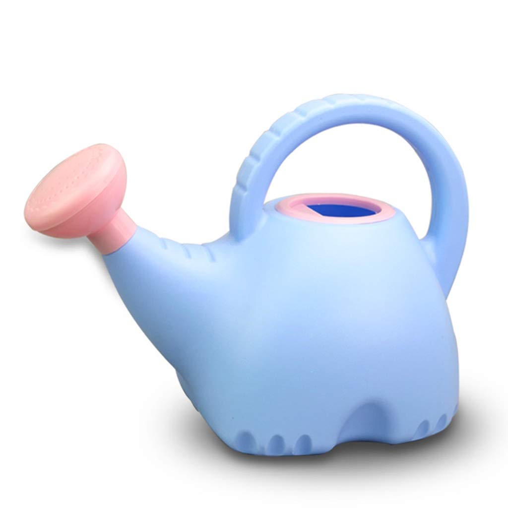 Elephant Watering Can for Kids - Cute Cartoon Plastic Watering Pot for Indoor & Outdoor Plants, Garden, Lawn, Patio - Blue (Size B) - Perfect for Home Gardening, Child Play & Plant Care