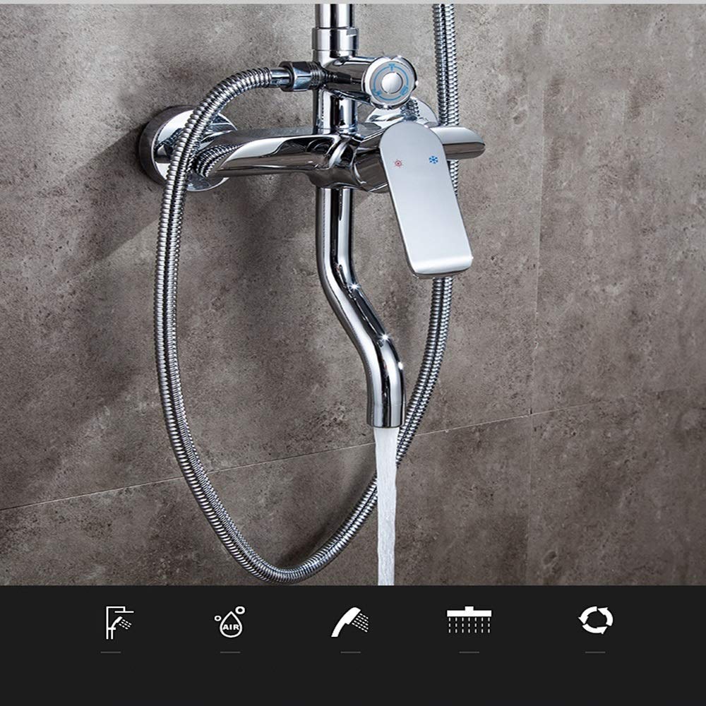 Premium 3-Speed Multi-Function Shower Set with Cold Shower Option - Durable Copper Bathroom Faucet for Luxurious Spa Experience at Home | Perfect for Master Bathrooms & Guest Suites
