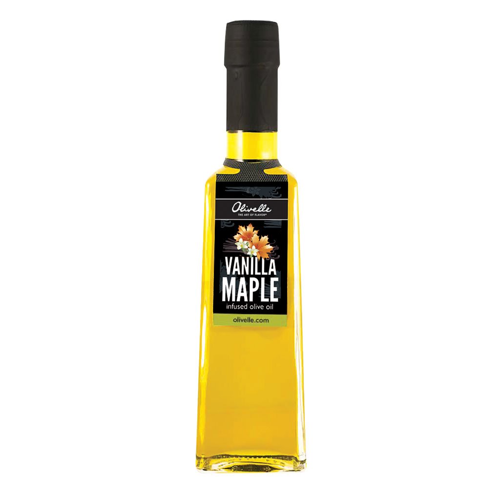 Premium Vanilla Maple Infused Olive Oil - Gourmet Cooking Oil for Baking, Salad Dressings & Dessert Drizzles - Perfect for Holiday Recipes & Gift Giving