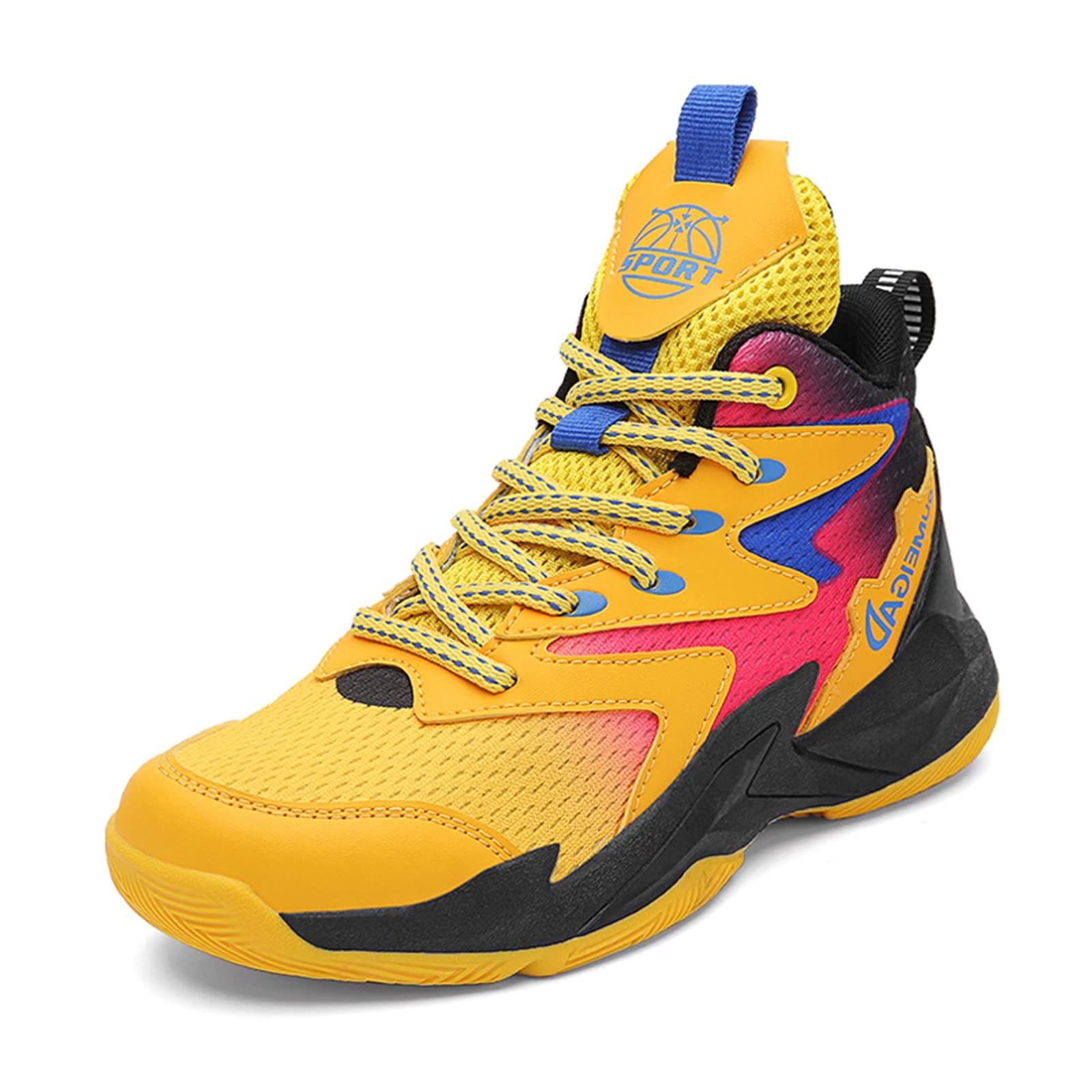 CJMYIBEI Kids Basketball Shoes - Non-Slip Boys & Girls Sneakers for Running, Training & Outdoor Sports | Lightweight Durable Athletic Shoes for School, Playground & Court Activities