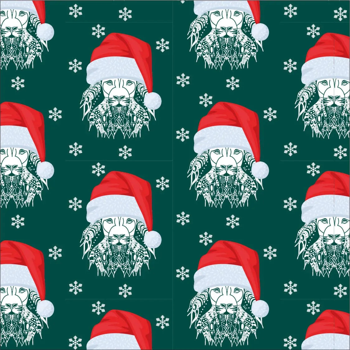 Festive Lions Oeko-Tex Certified Jersey - Soft & Breathable Cotton Blend for Comfortable Everyday Wear