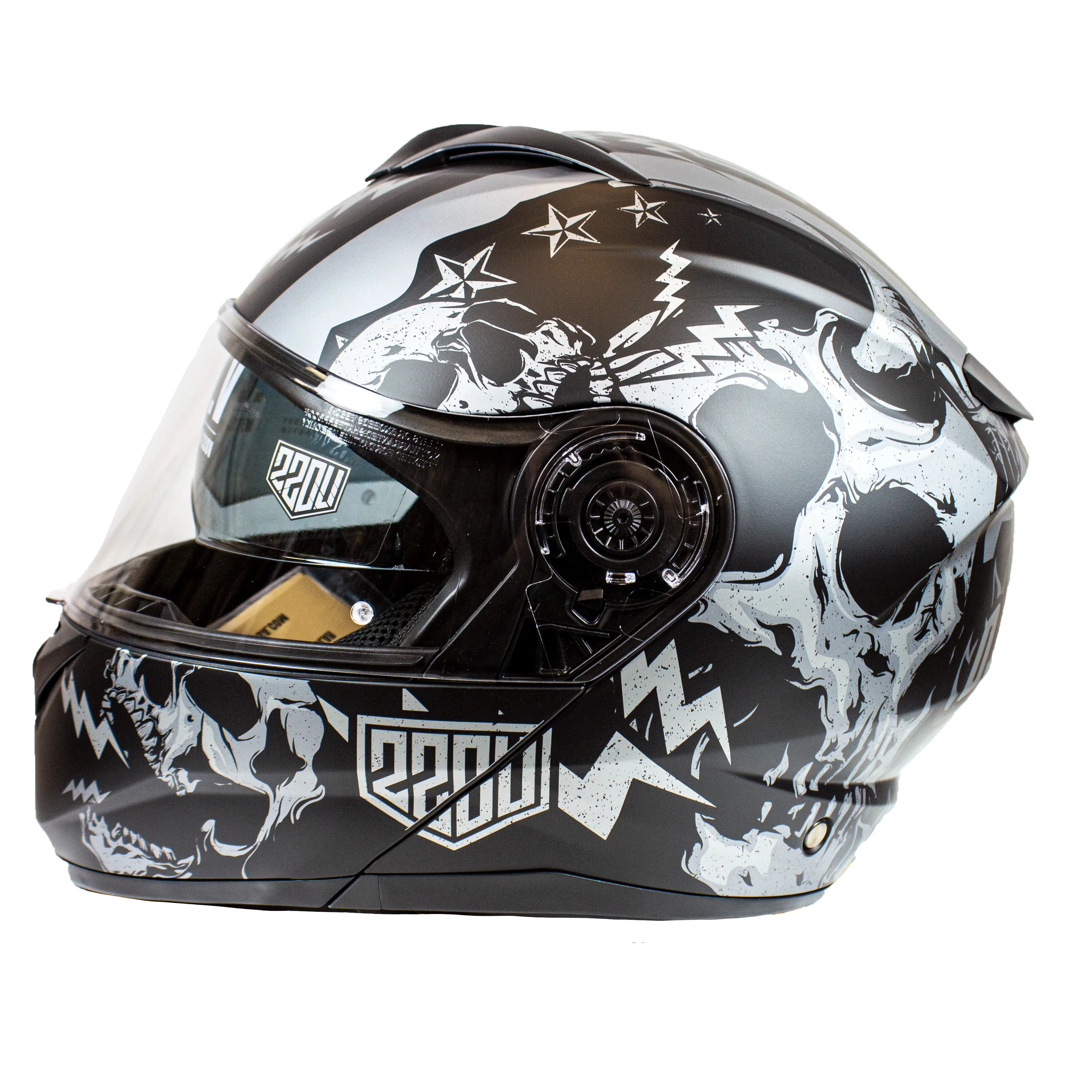 VOSS 580 Conquest Modular Two-Tone Motorcycle Helmet - Lightweight & Durable for Street Riding & Cruising