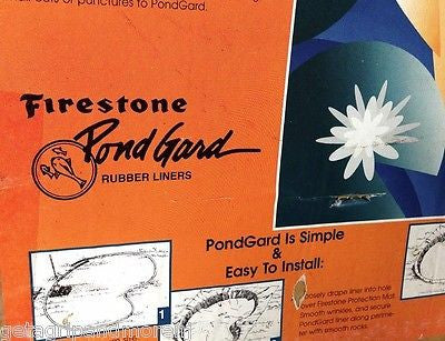10 x 10 Firestone .045 mil EPDM Flexible Pond Liner - Waterproof Fish Pond & Water Feature Liner for Garden Ponds, Koi Ponds & DIY Waterfalls - Durable & UV Resistant