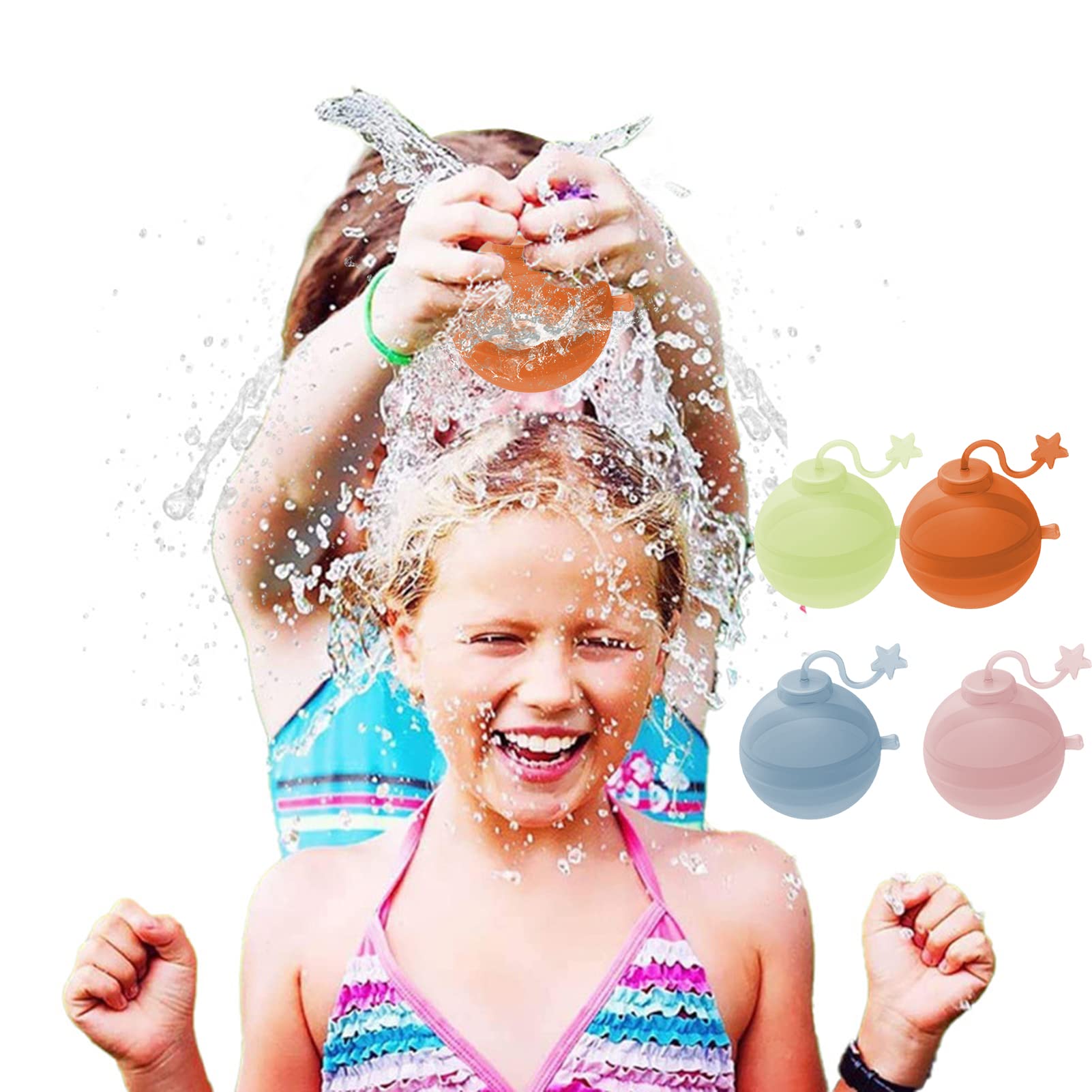 **Reusable Water Bomb Splash Balls - Absorbent Water Balloons for Kids, Outdoor Pool & Beach Toys, Summer Party Favors - Perfect for Backyard Fun, Water Fights, and Beach Games**