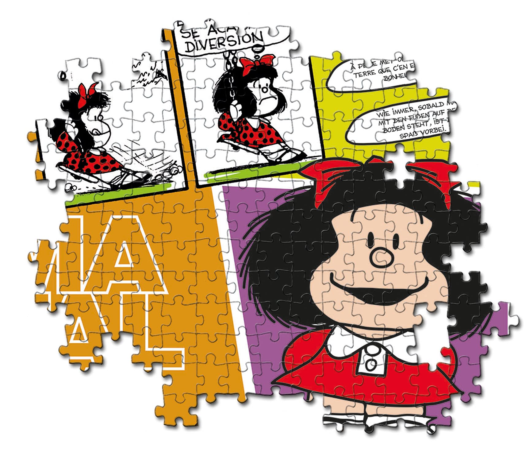 Clementoni 35105 Mafalda 500-Piece Adult Puzzle - Cartoon Comic Strip Puzzle Made in Italy - Perfect for Home Decor, Gifts & Relaxation